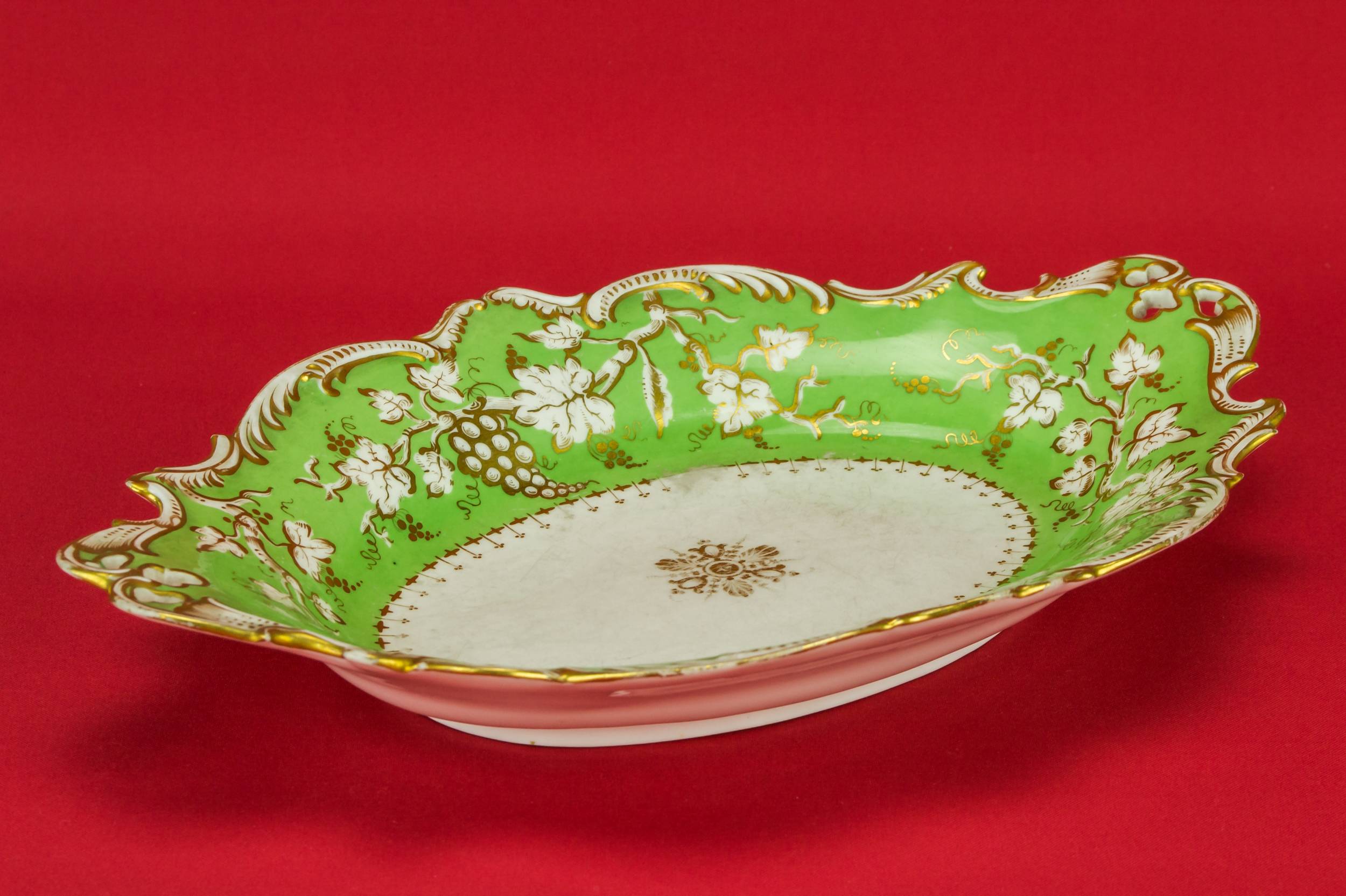 Elegant Porcelain BOWL — Green serving bowl 3