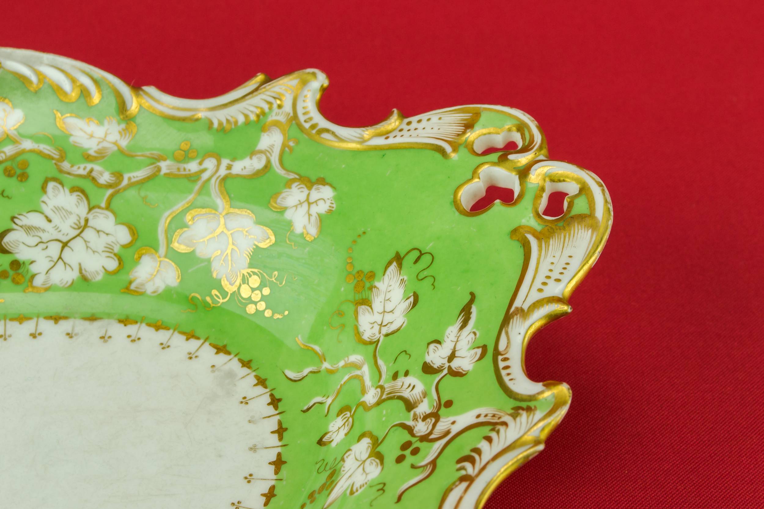 Elegant Porcelain BOWL — Green serving bowl 5