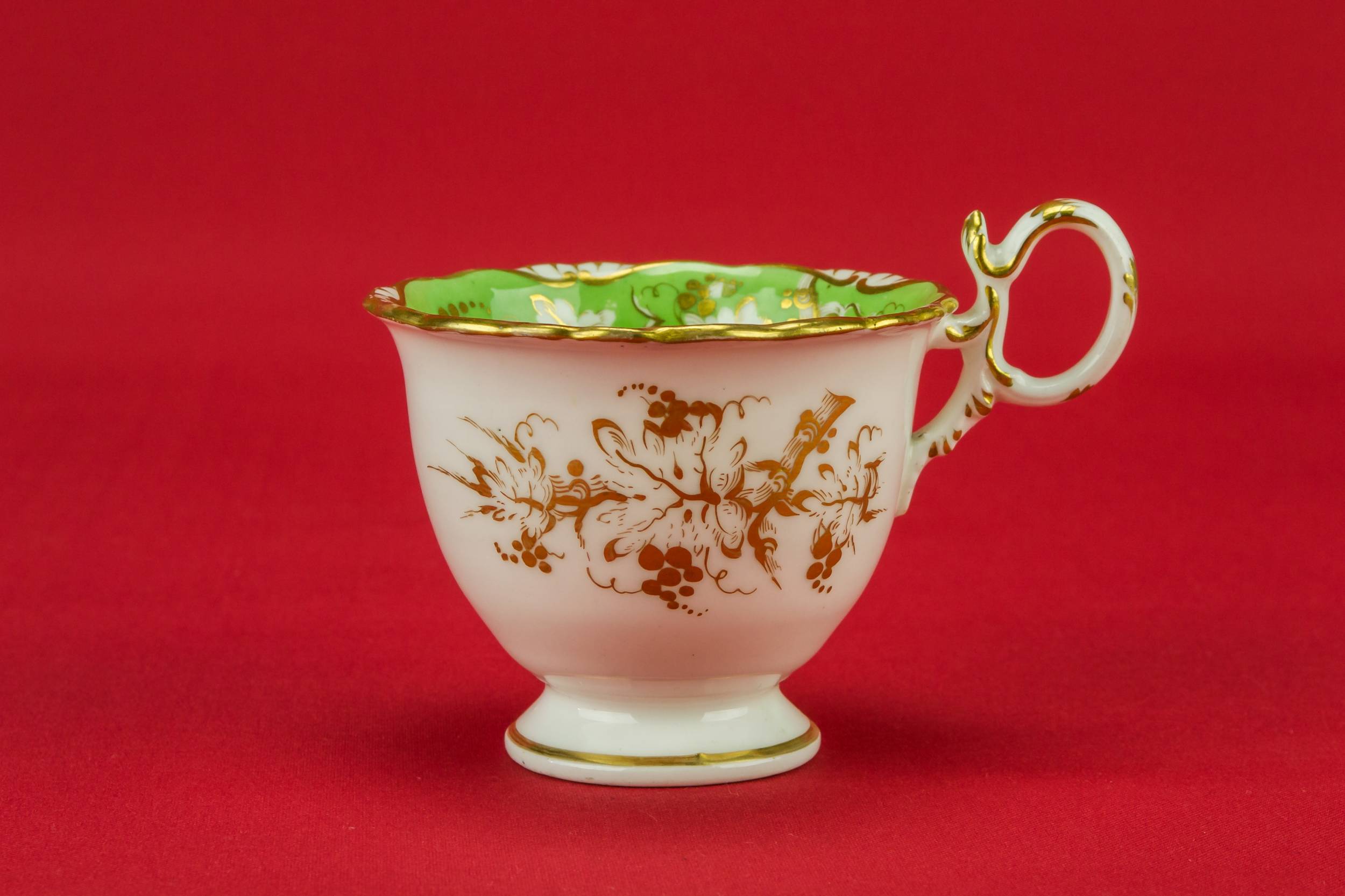 Persons Antique Porcelain — Green coffee set for 6 2