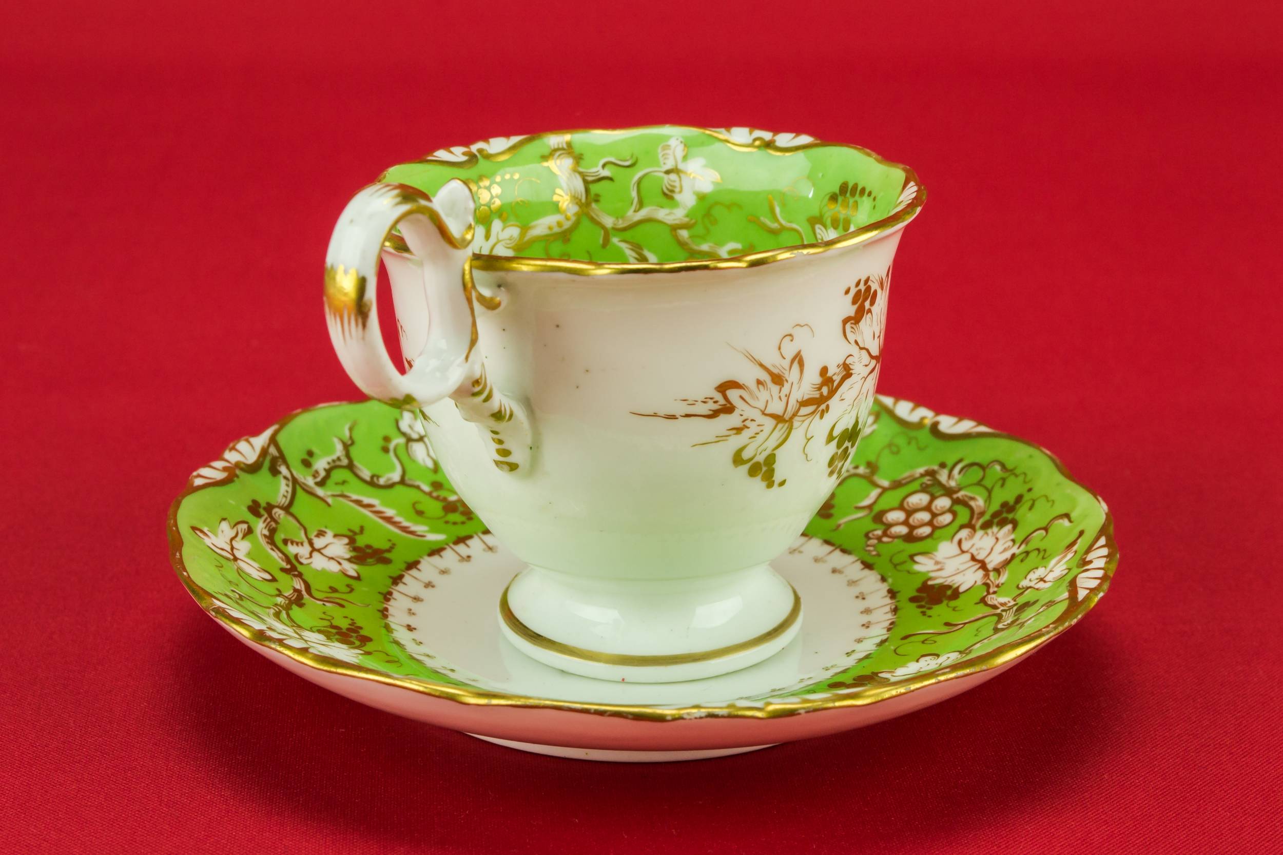 Persons Antique Porcelain — Green coffee set for 6 3