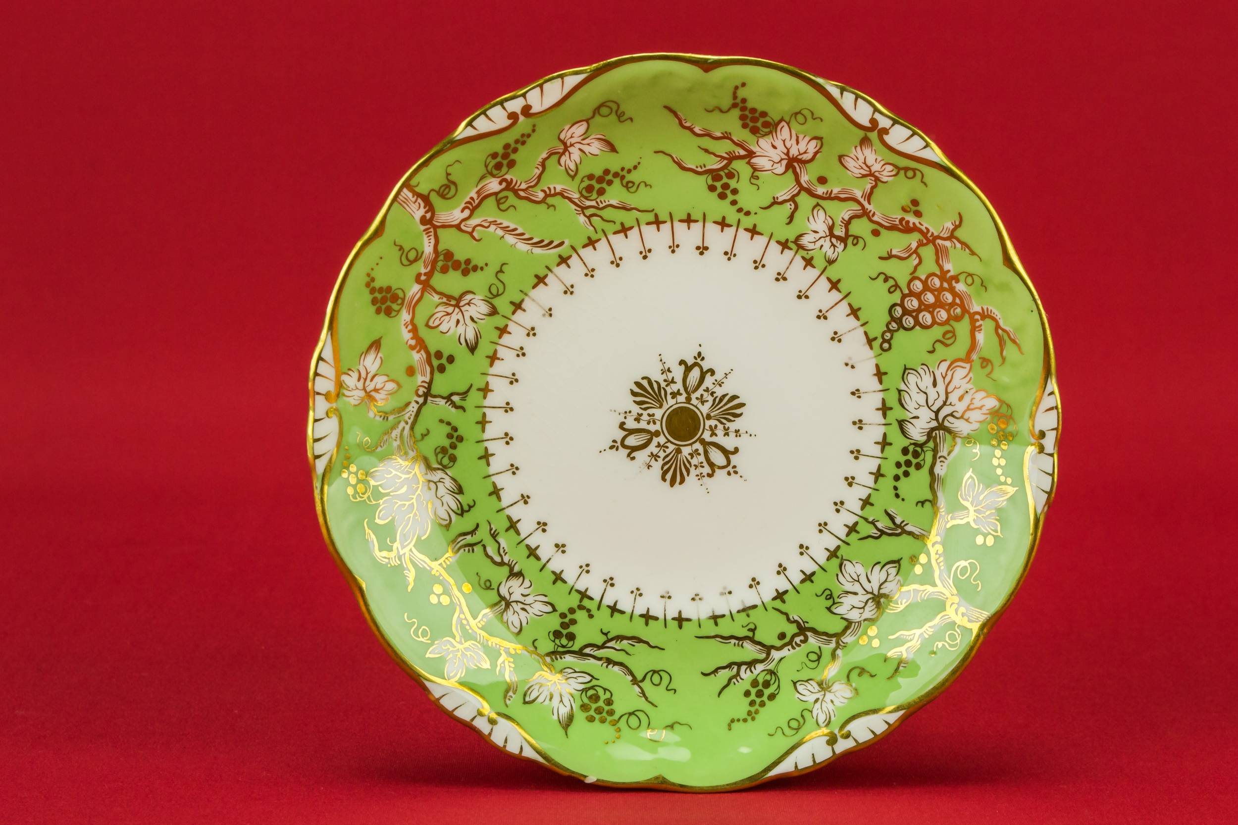 Persons Antique Spectacular — Green and gold tea set for 6 2