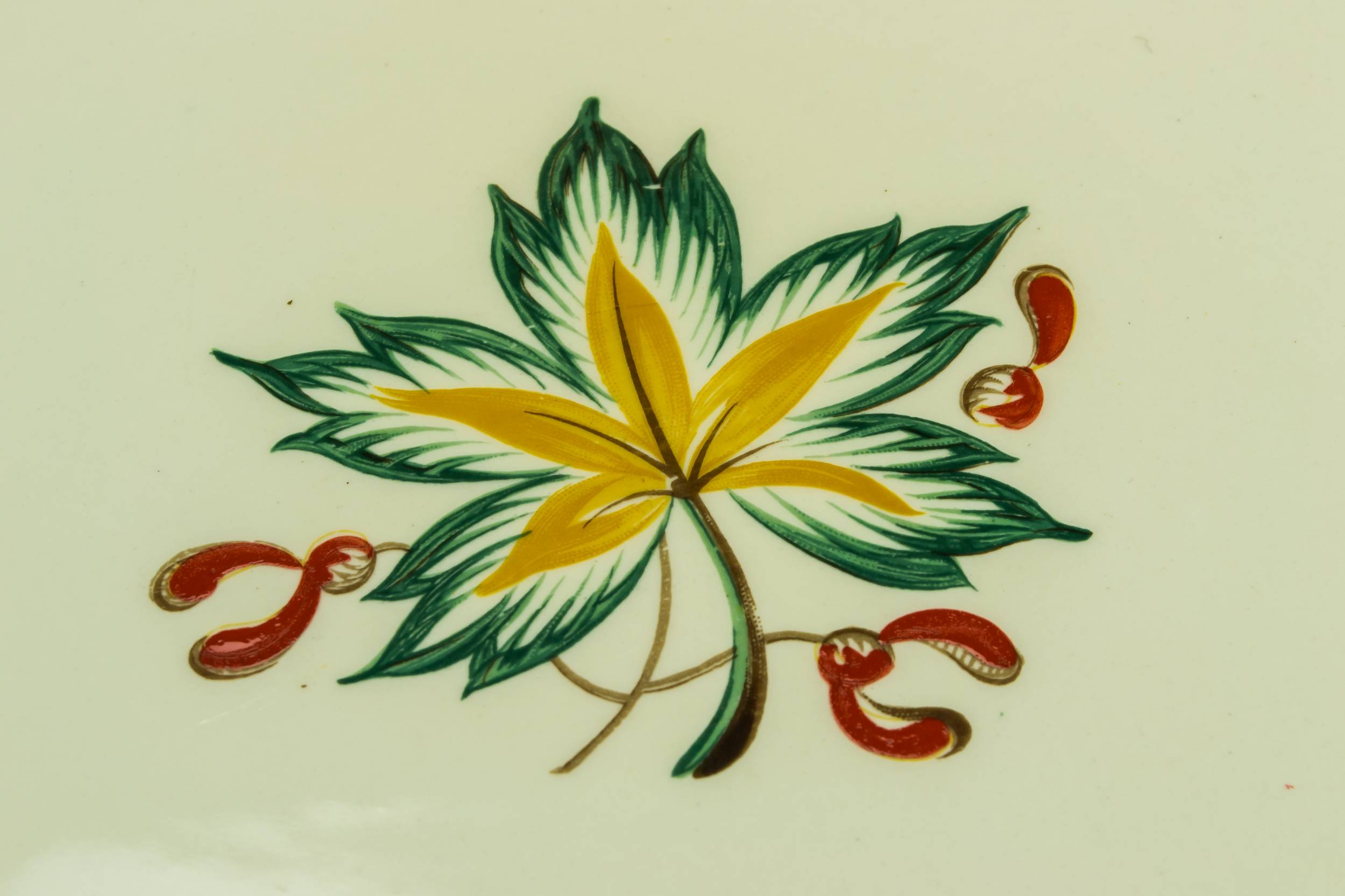 Elegant Vintage Grindley — Medium green serving platter 2