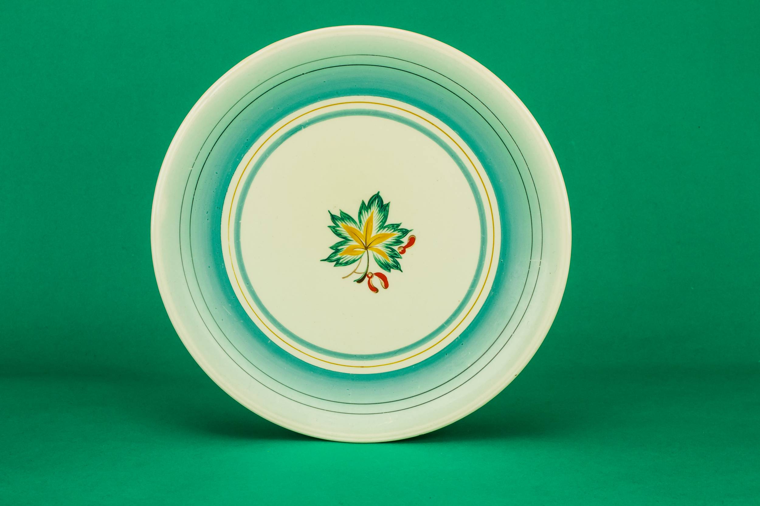 Beautiful Vintage Grindley — 6 green dinner plates