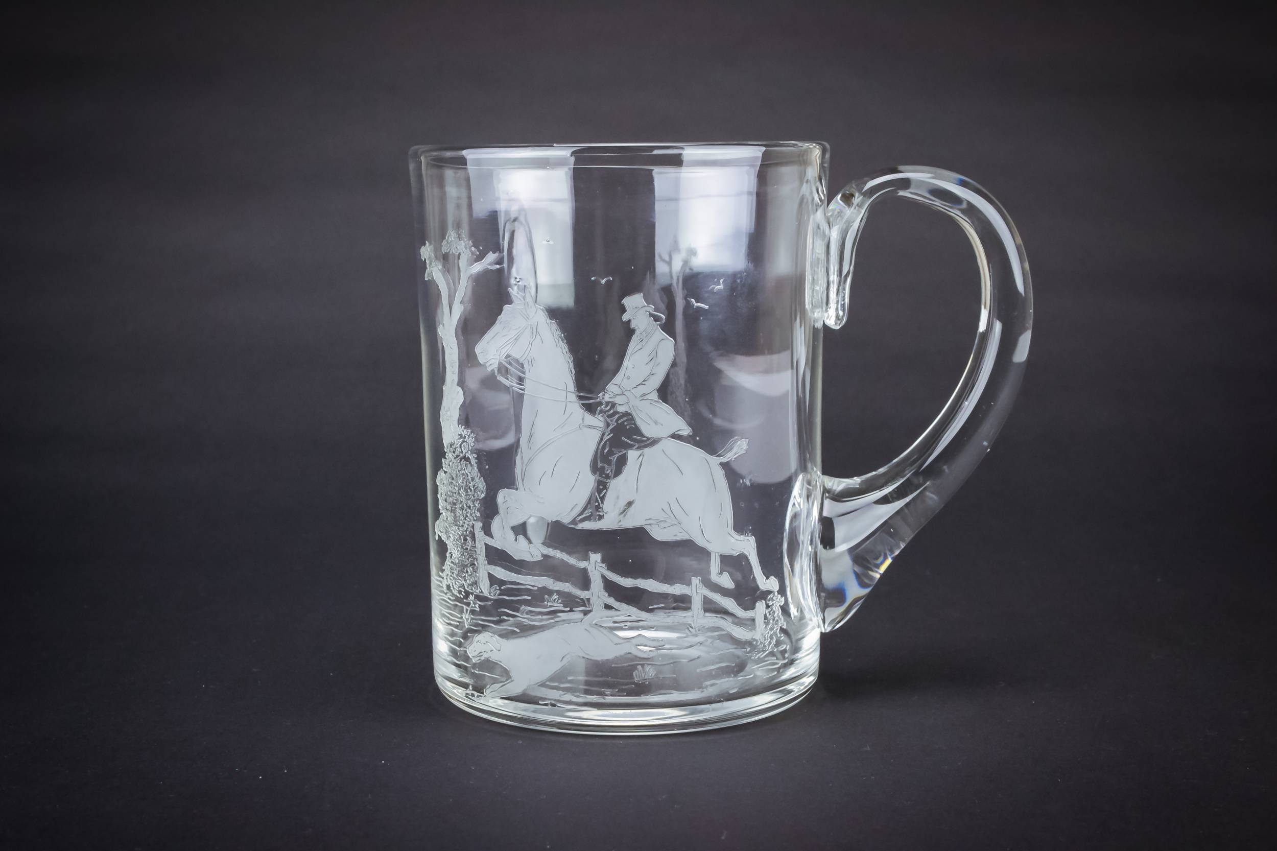 Clear Traditional Hunting — Engraved beer tankard
