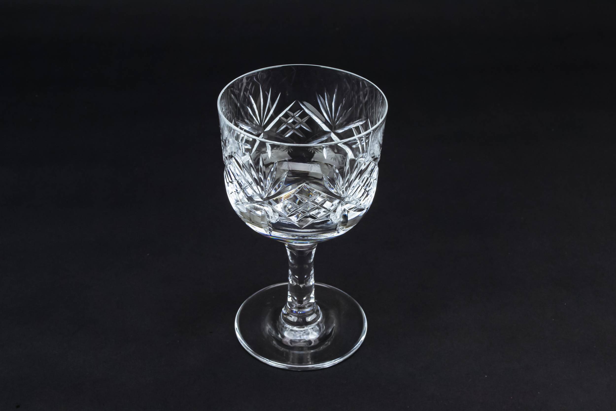 Clear Vintage Diamond — 6 wine glasses 2