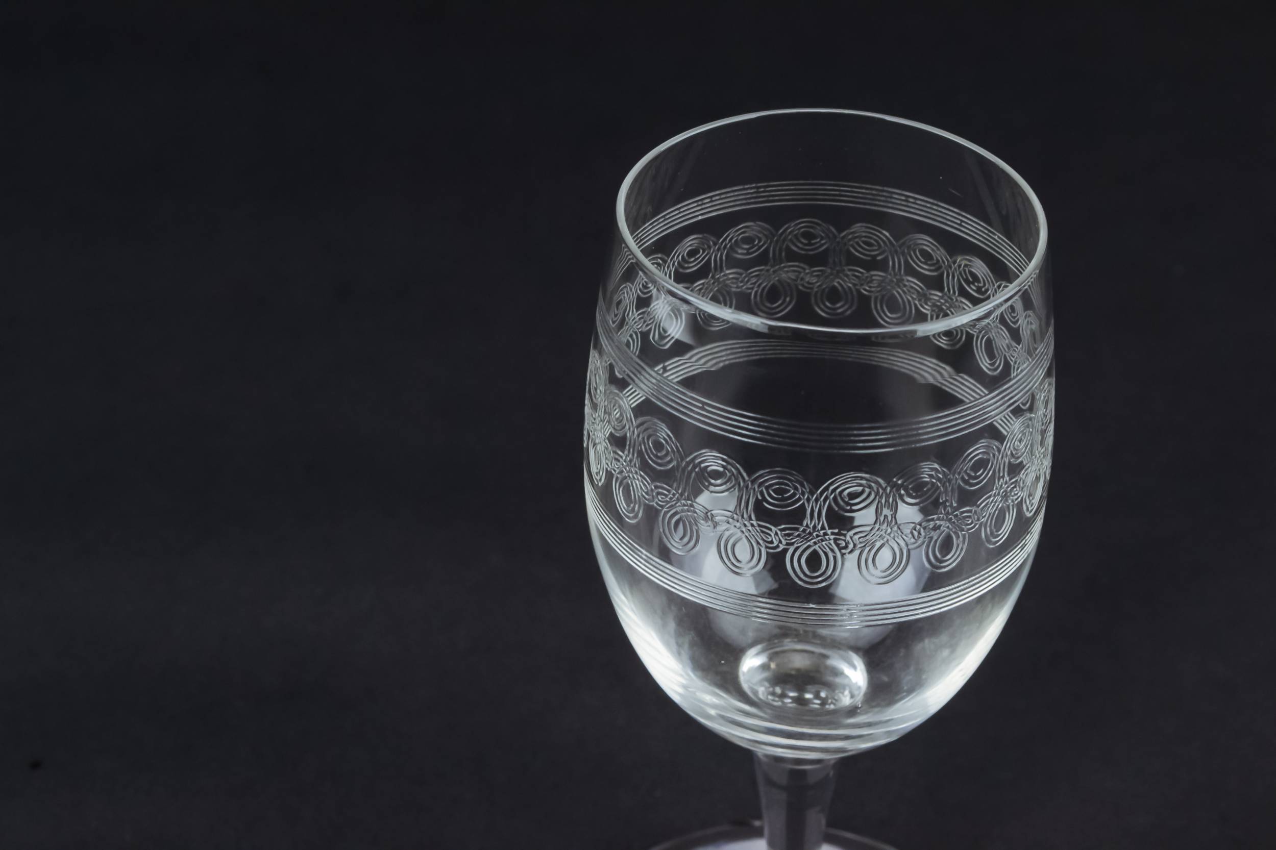 Retro Antique Scrolls — 2 dessert wine glasses 2