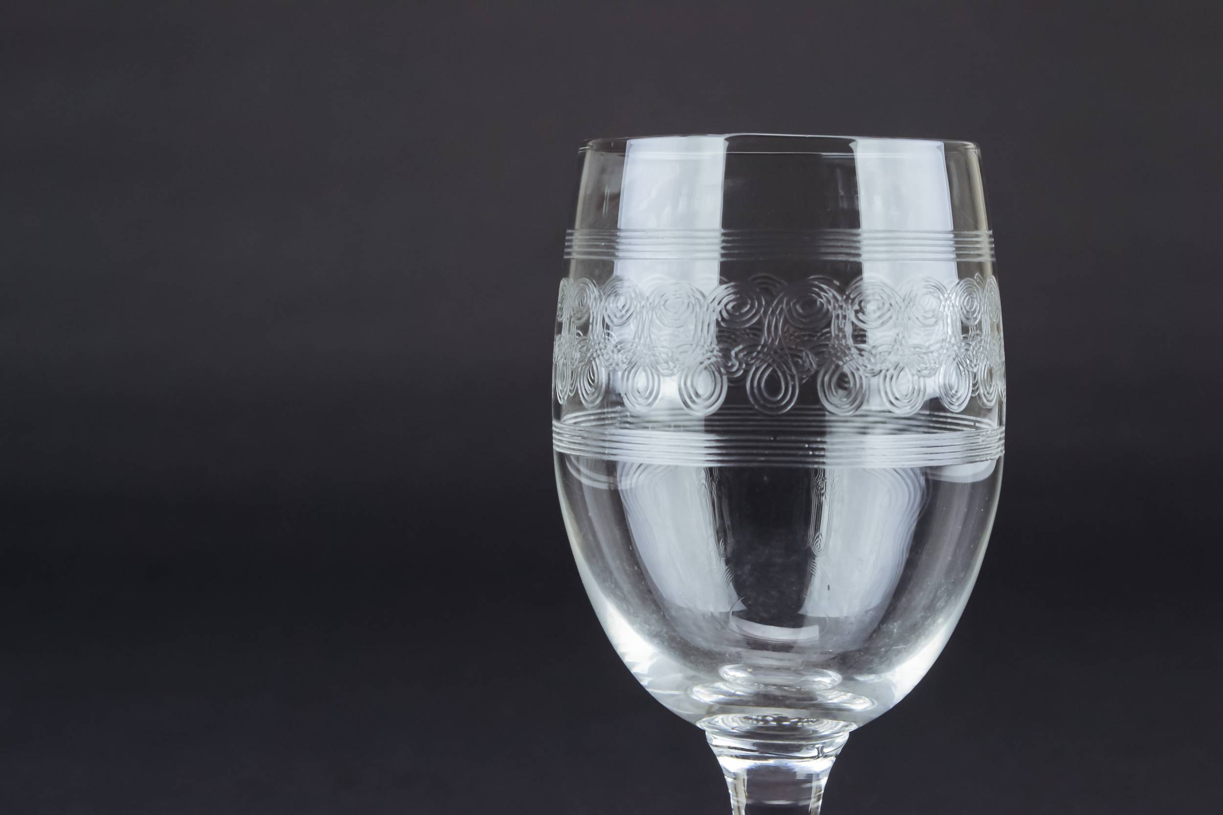 Retro Antique Scrolls — 2 dessert wine glasses 1