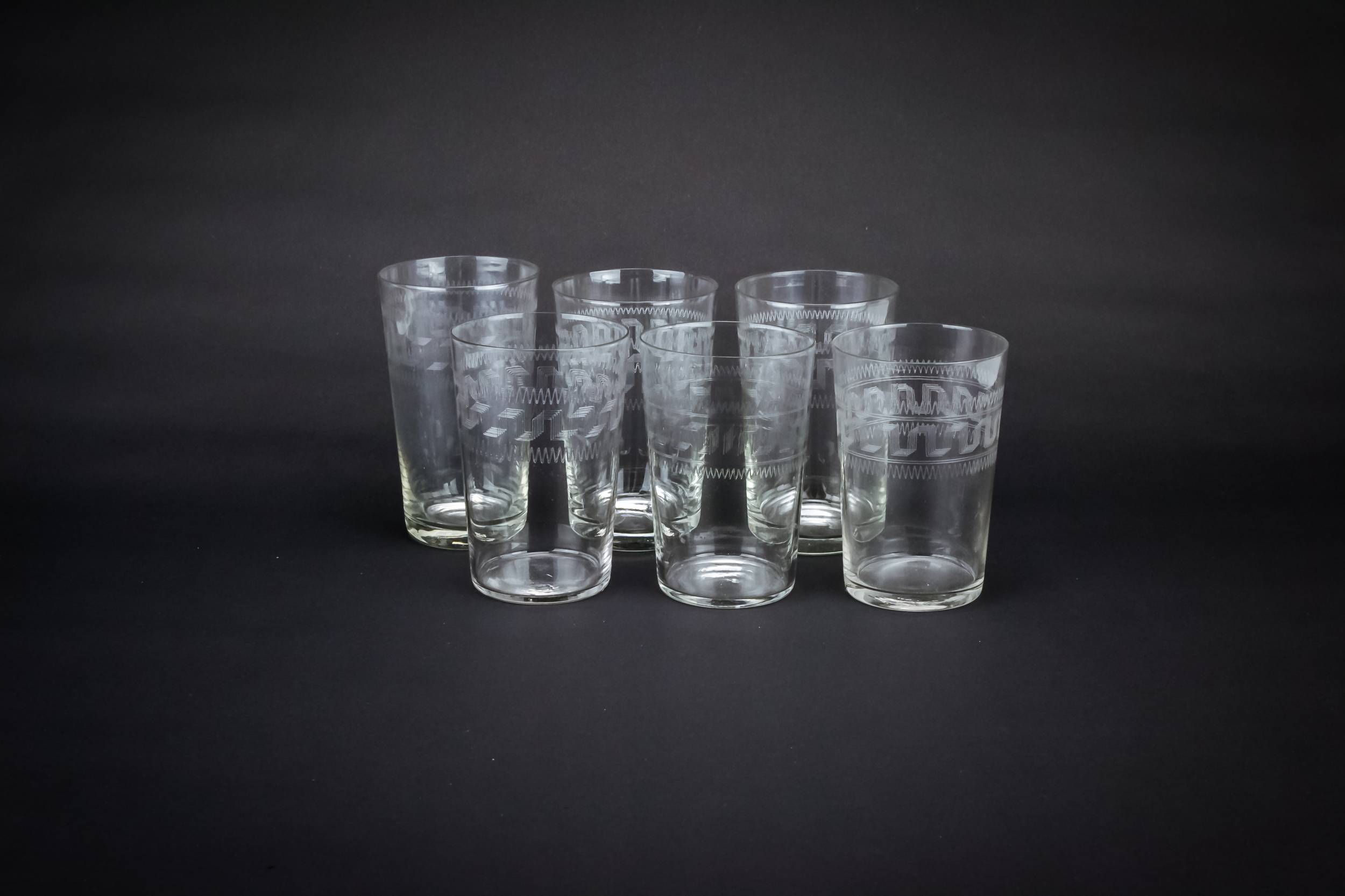 Harlequin Set 6 — 6 harlequin beer glasses