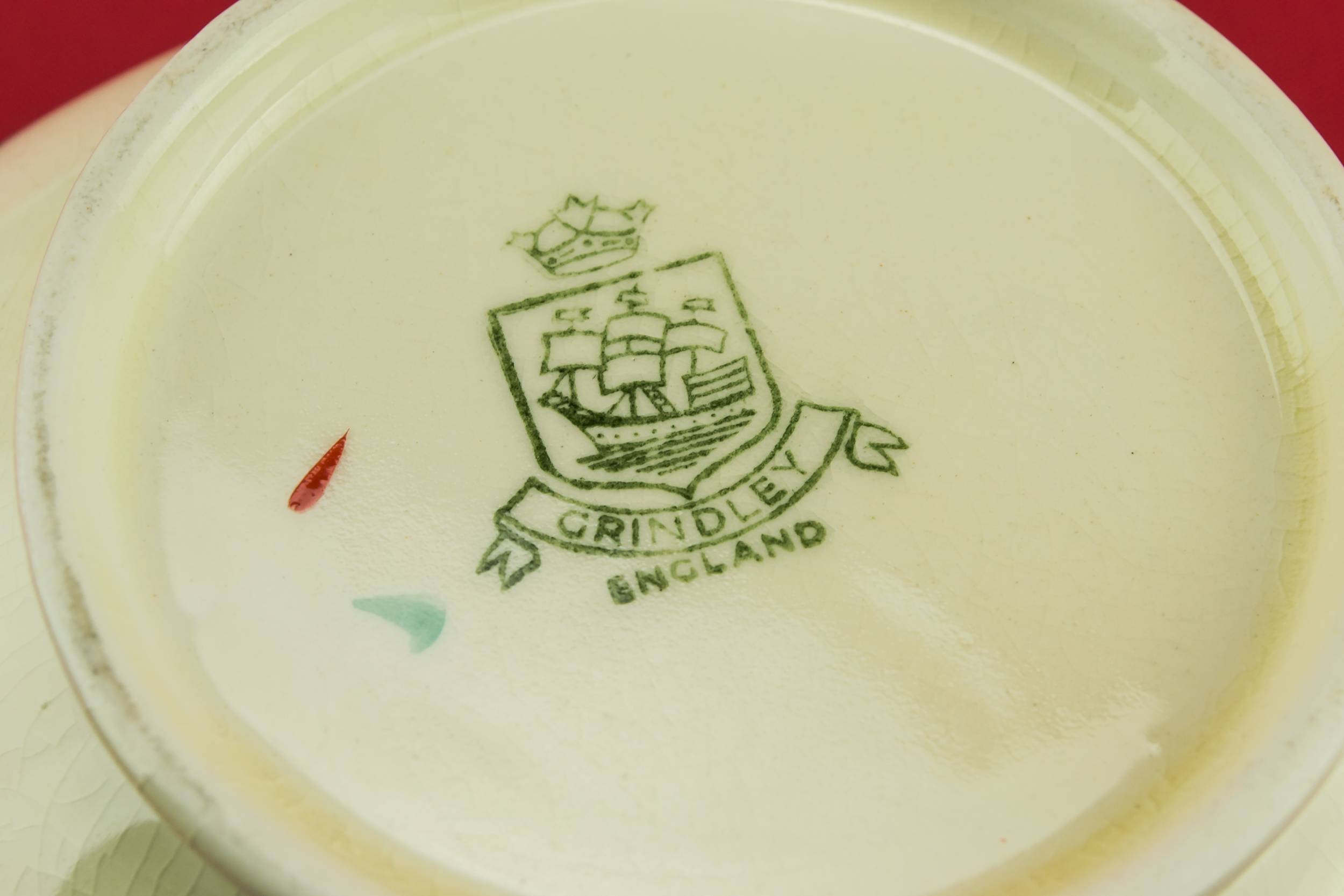 Mid-century Modern Ceramic — Green gravy boat 2