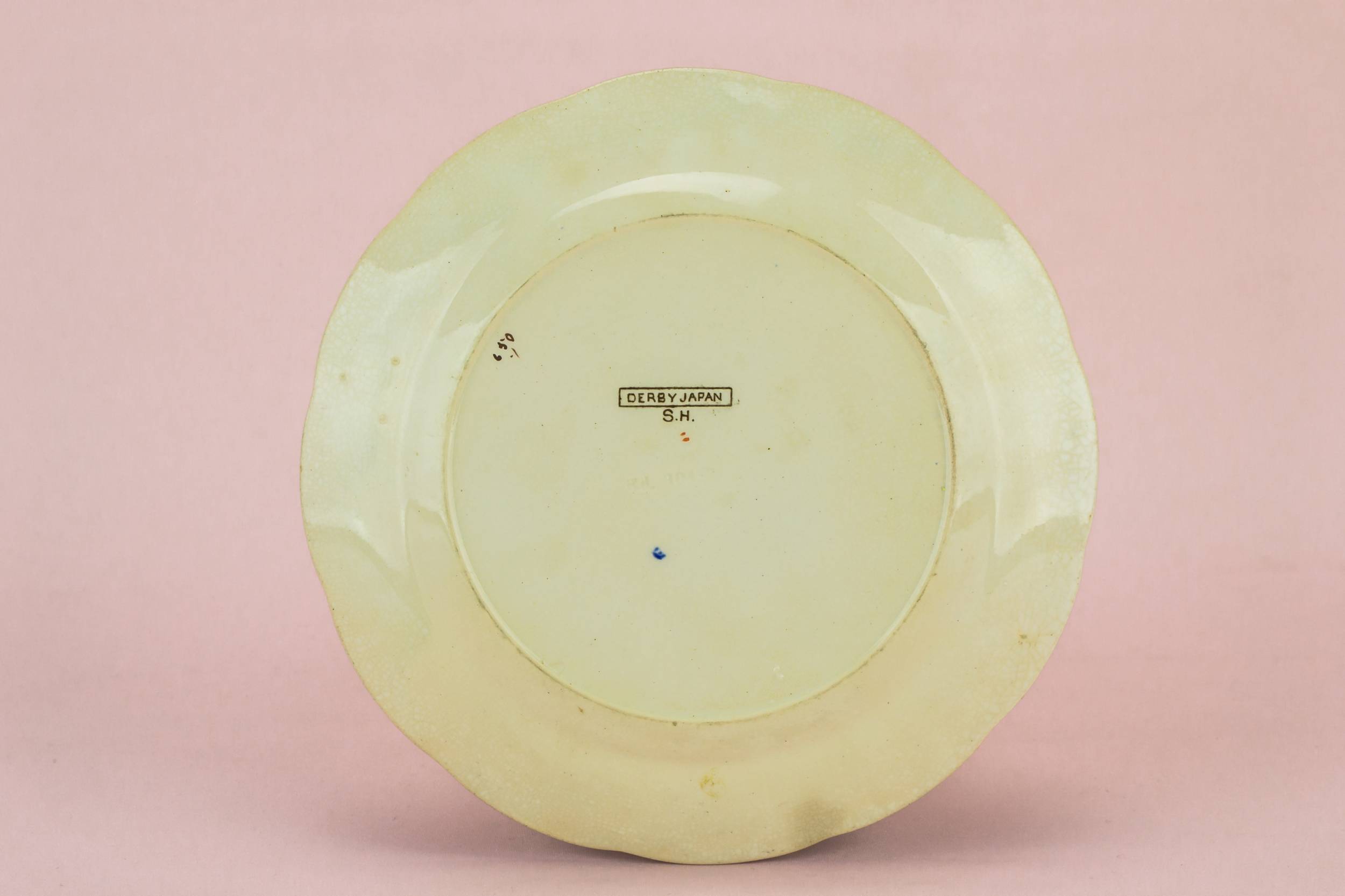 Shabby Chic Ceramic — 5 flow blue small plates 2