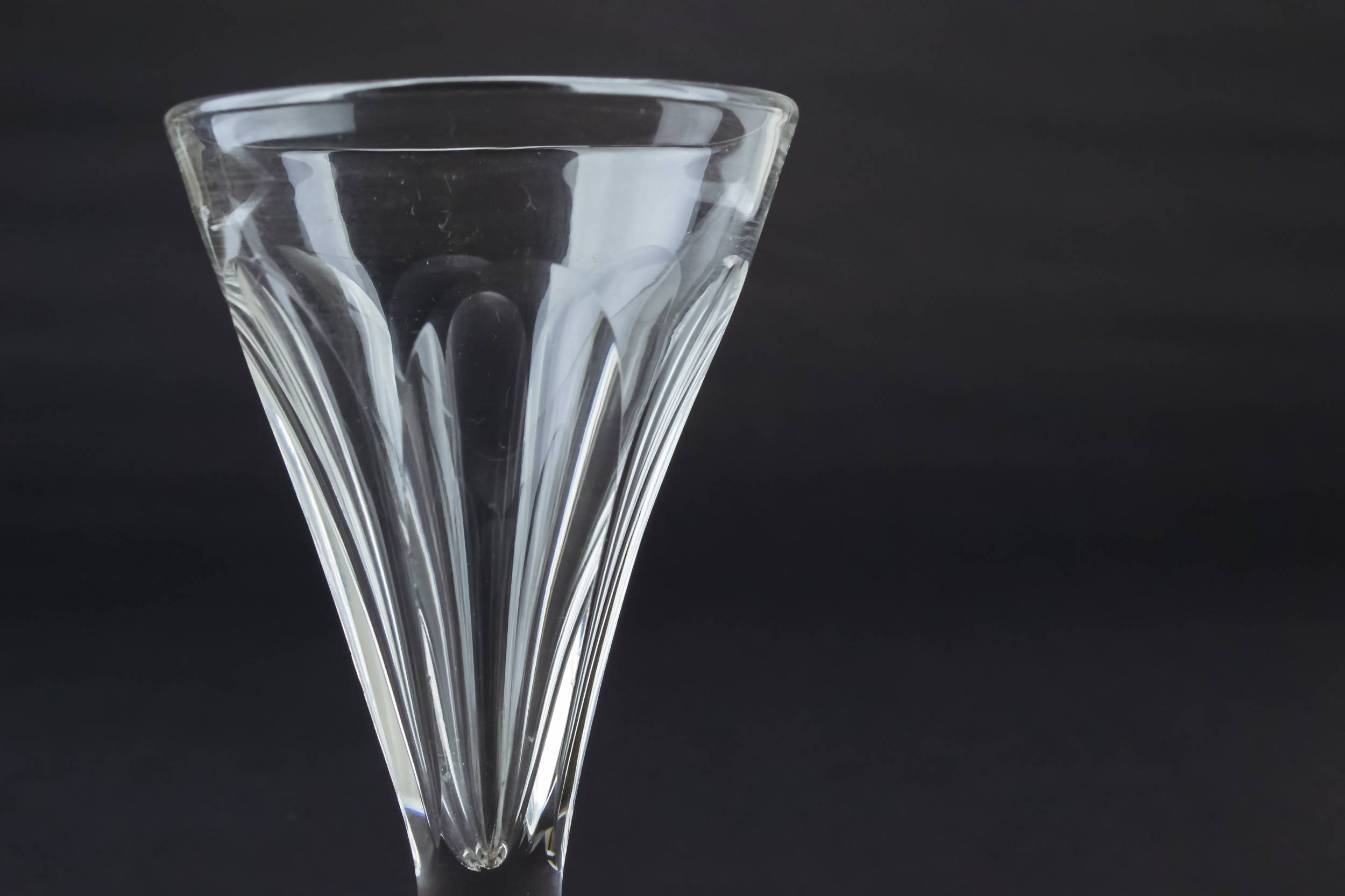 Clear High Victorian — 4 dessert wine flute glasses 1