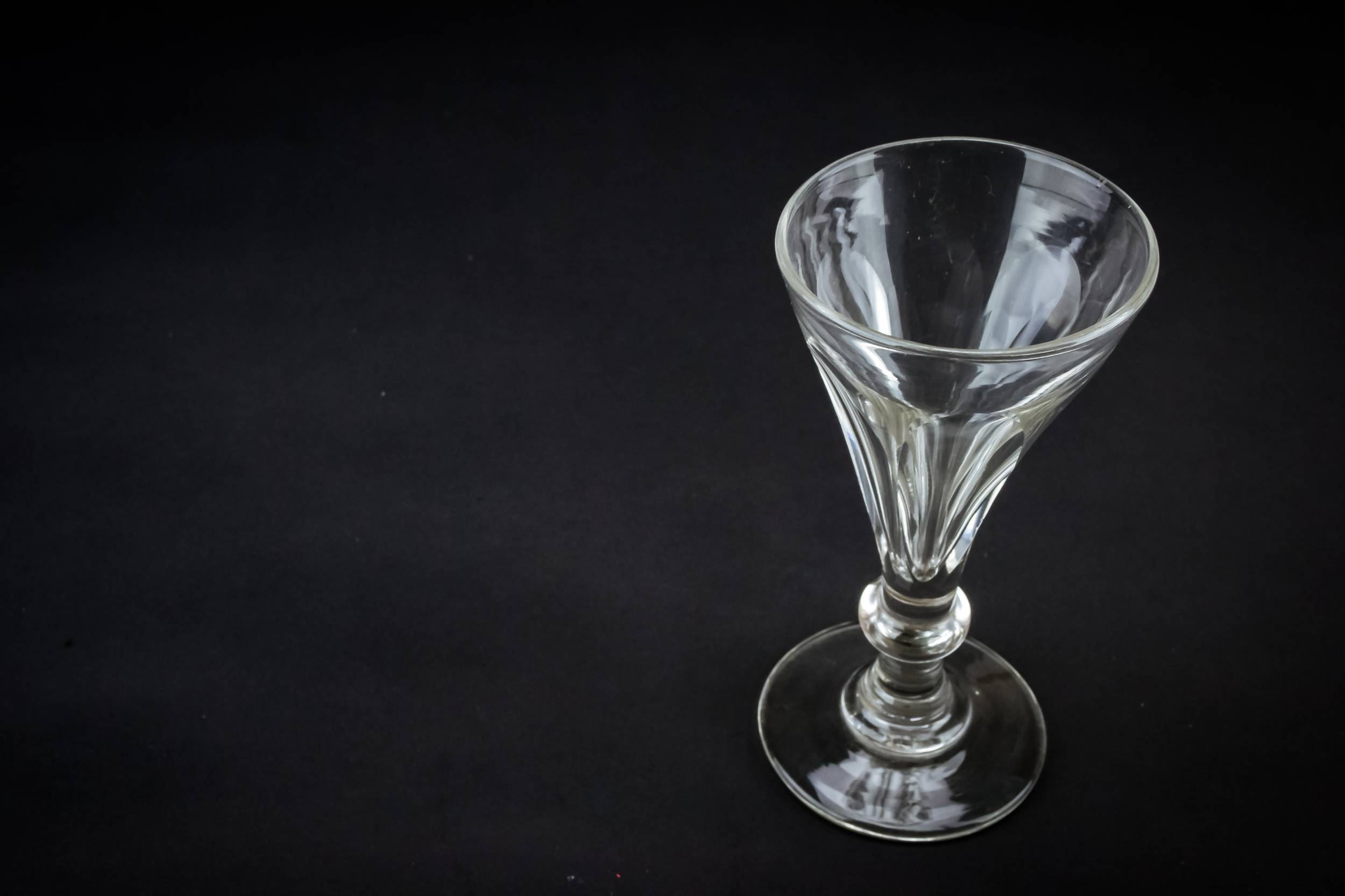 Clear High Victorian — 4 dessert wine flute glasses 2