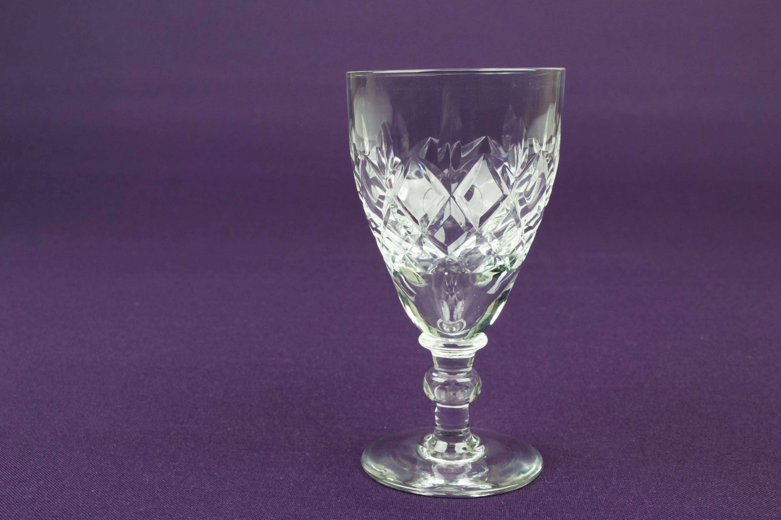 Clear Mid-century Modern — 4 port glasses by Webb 2