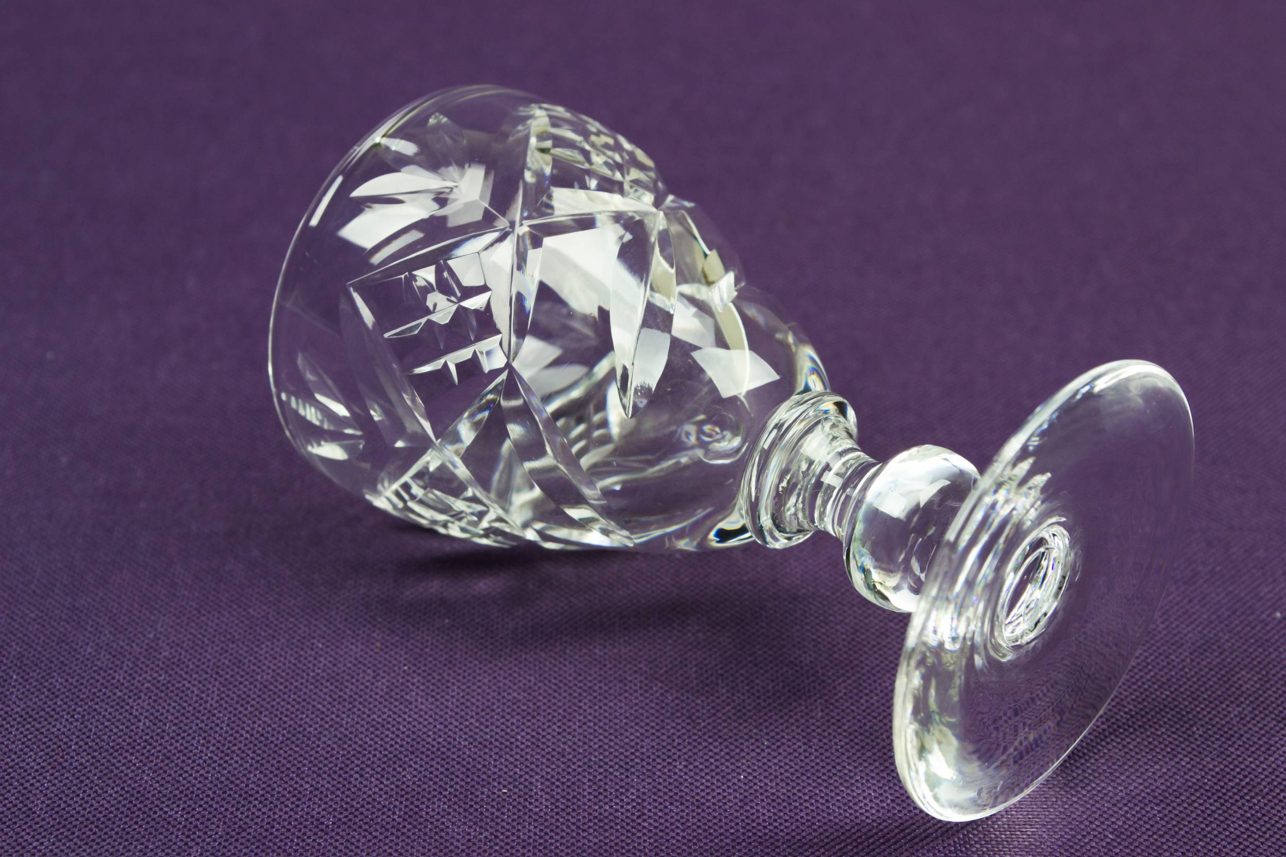 Clear Vintage Diamond — 5 Webb vodka shot glasses 1