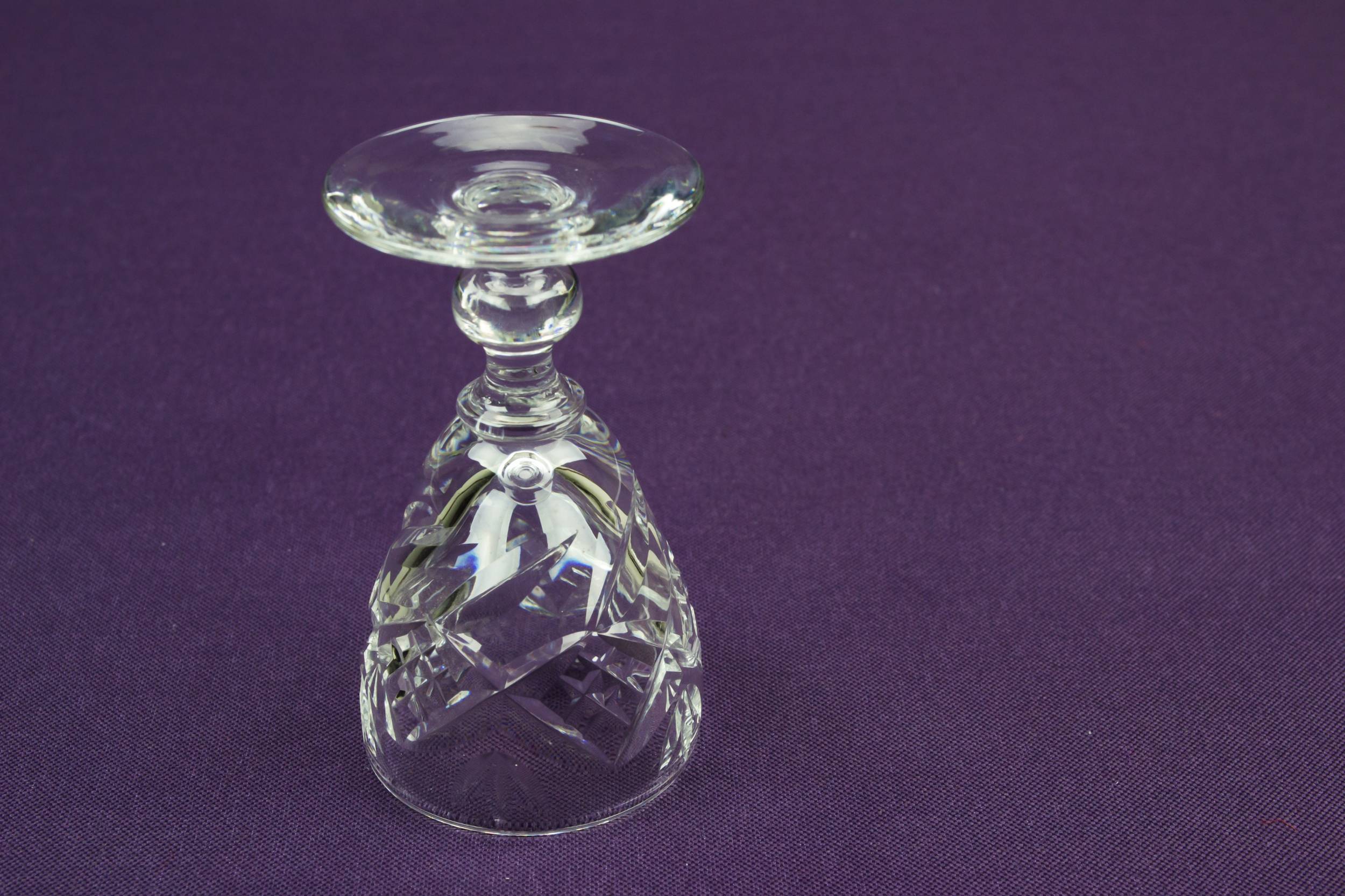 Clear Vintage Diamond — 5 Webb vodka shot glasses 2