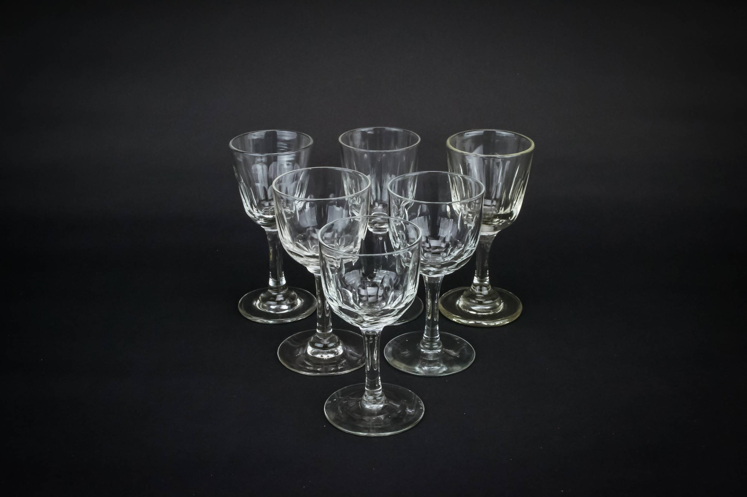 Clear Antique 0.15 — 6 dessert wine stem glasses