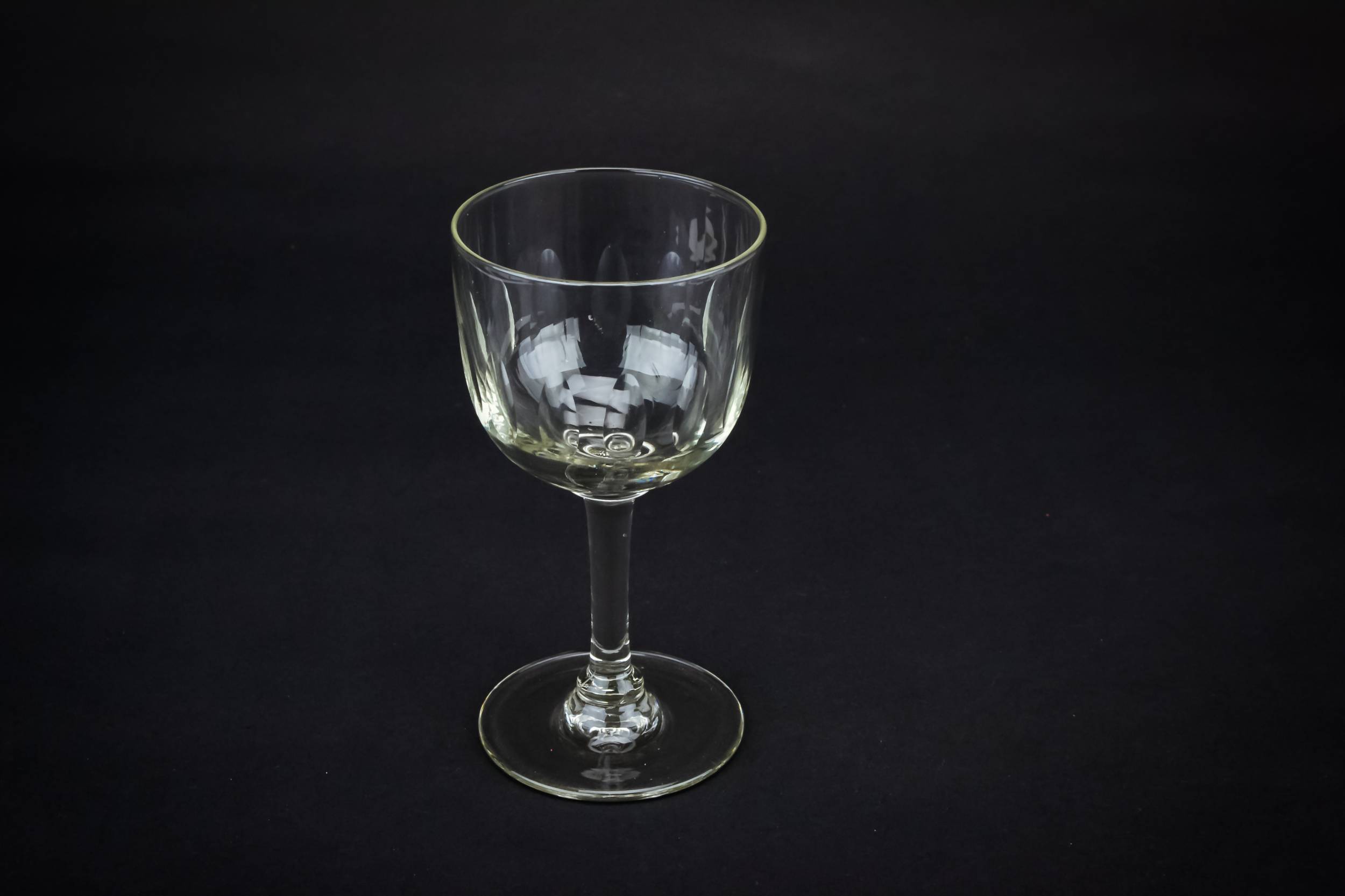 Clear Victorian Dessert — Dessert wine panel cut glass 2