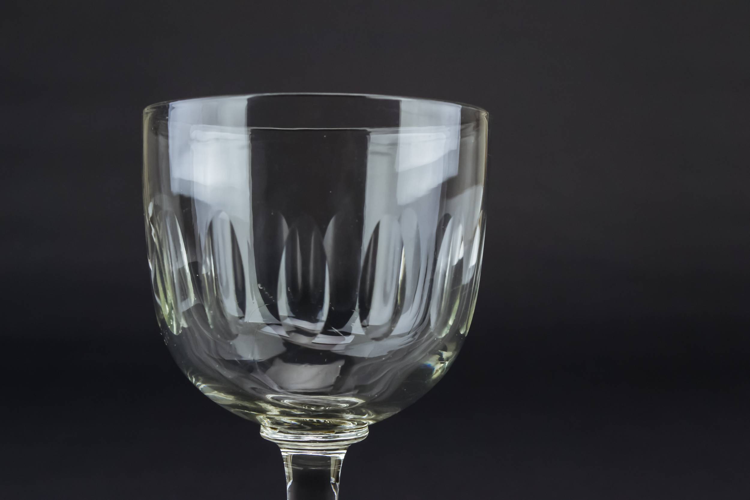 Clear Victorian Dessert — Dessert wine panel cut glass 1