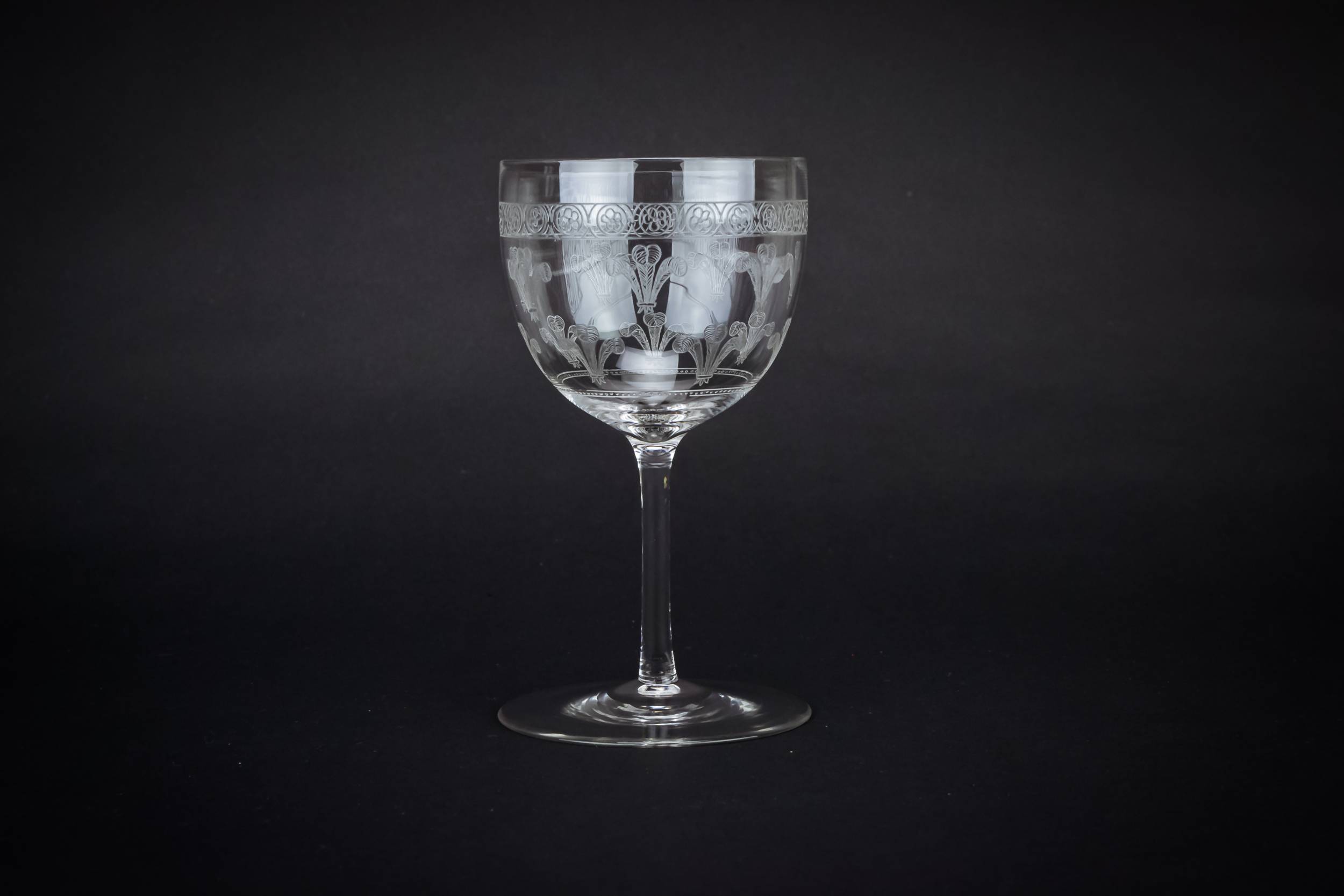 Clear Antique Fleur-de-lis — Prince of Wales wine glass