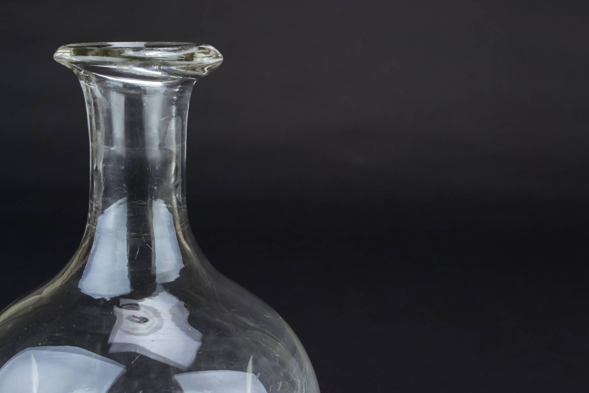 Engraved Blown Glass — Blown glass water carafe 1
