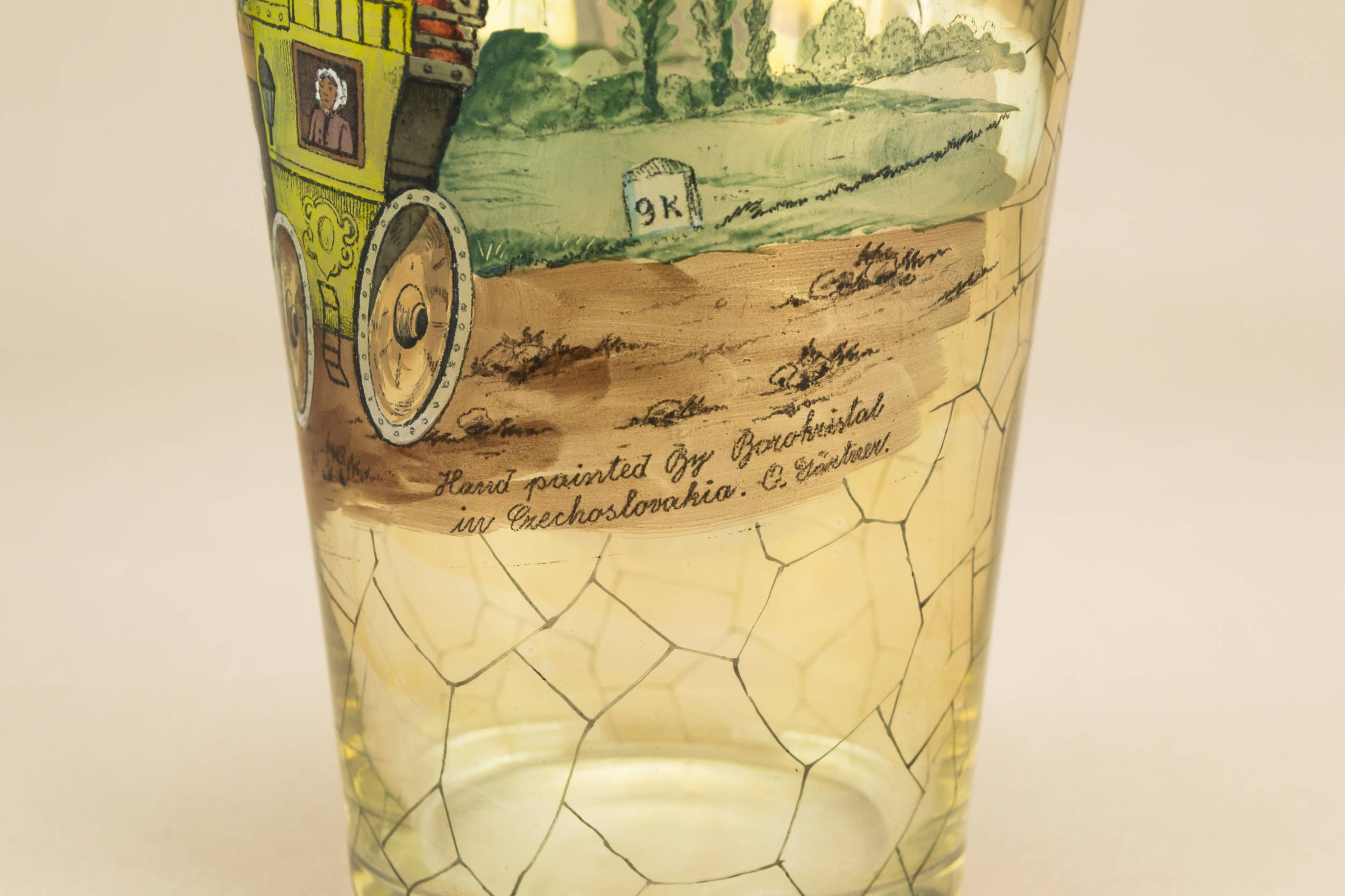 Vintage Baluster Port — Painted spirit decanter 2