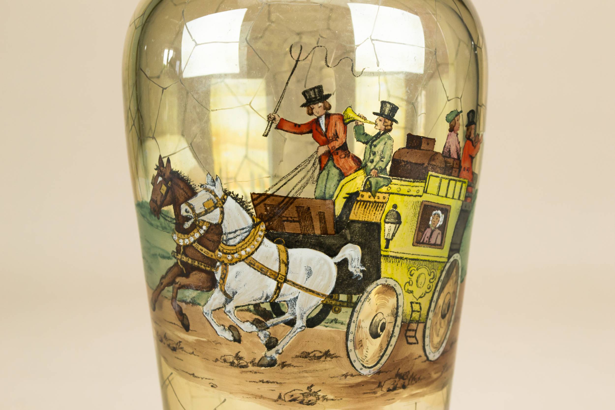 Vintage Baluster Port — Painted spirit decanter 1
