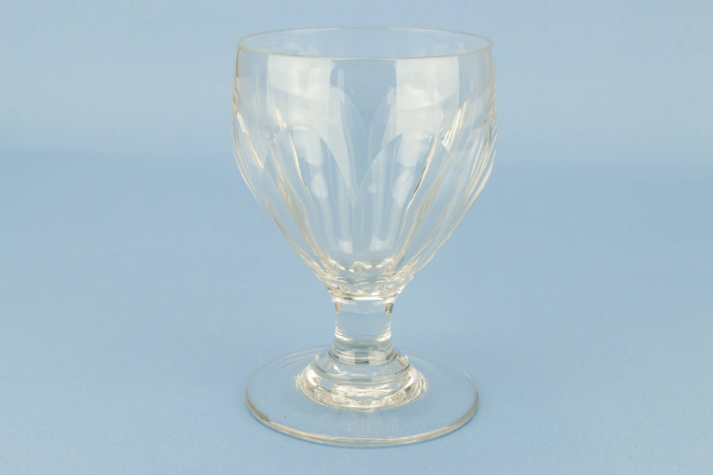 Clear Antique Panelled — Large wine glass