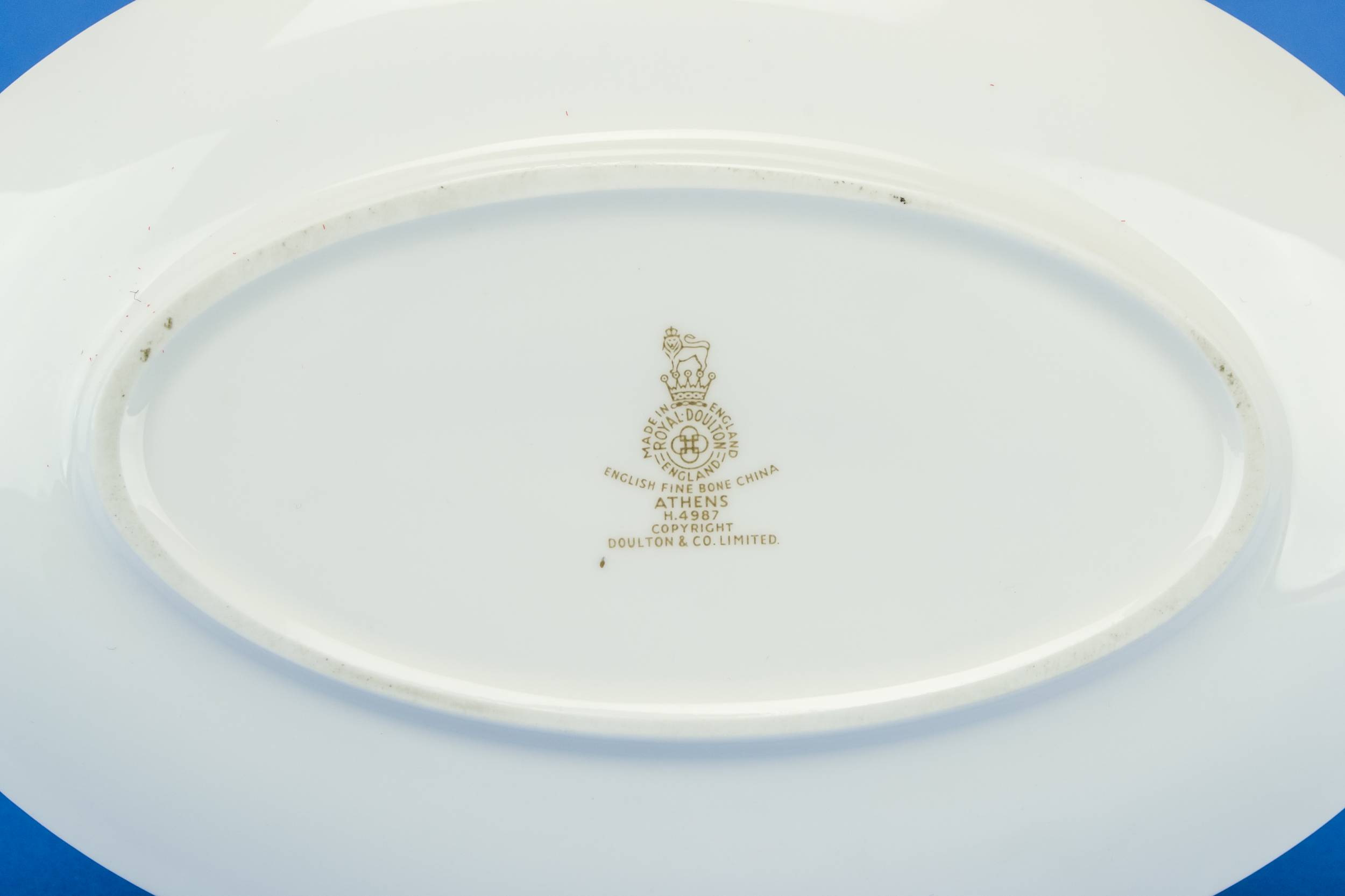 White Vintage Geometric — Royal Doulton gravy boat 2