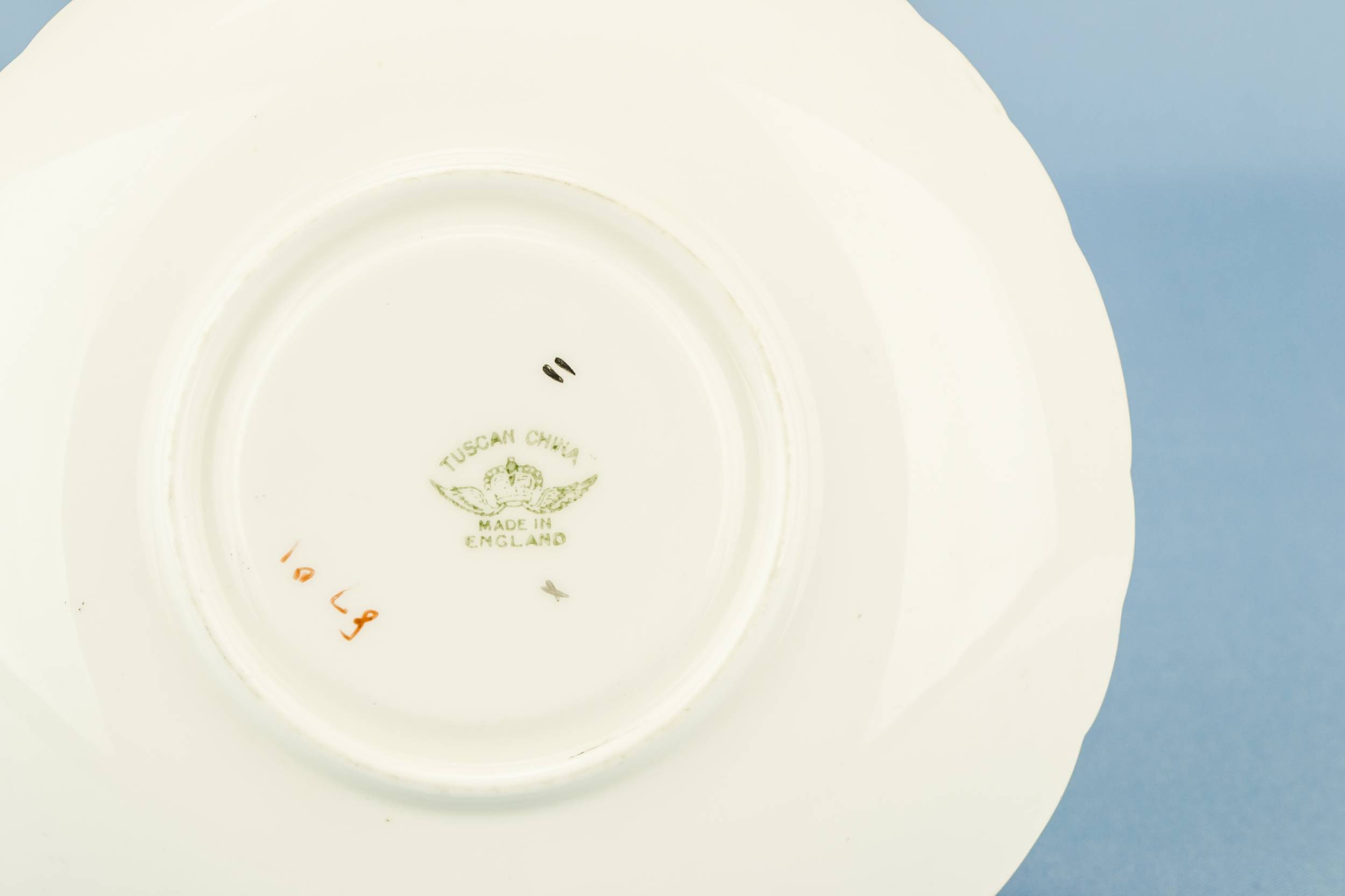 Blue Vintage 5.7'' — 5 black & white tea saucers 1