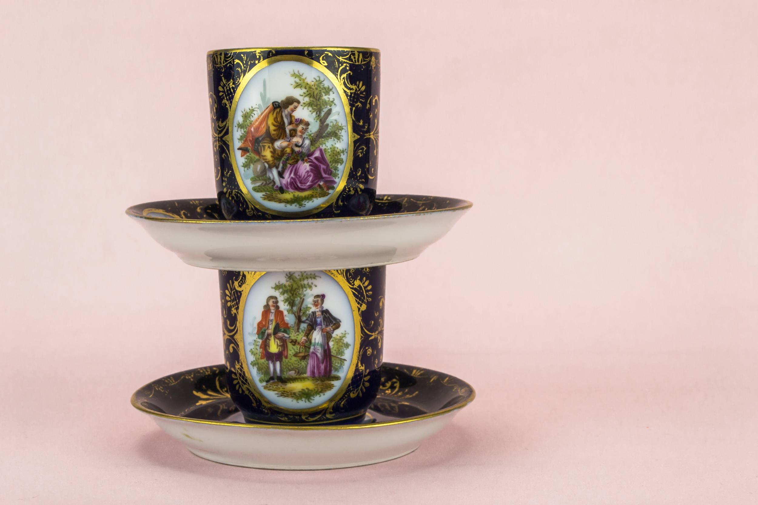 Persons Antique Spectacular — Painted coffee set for 2 1