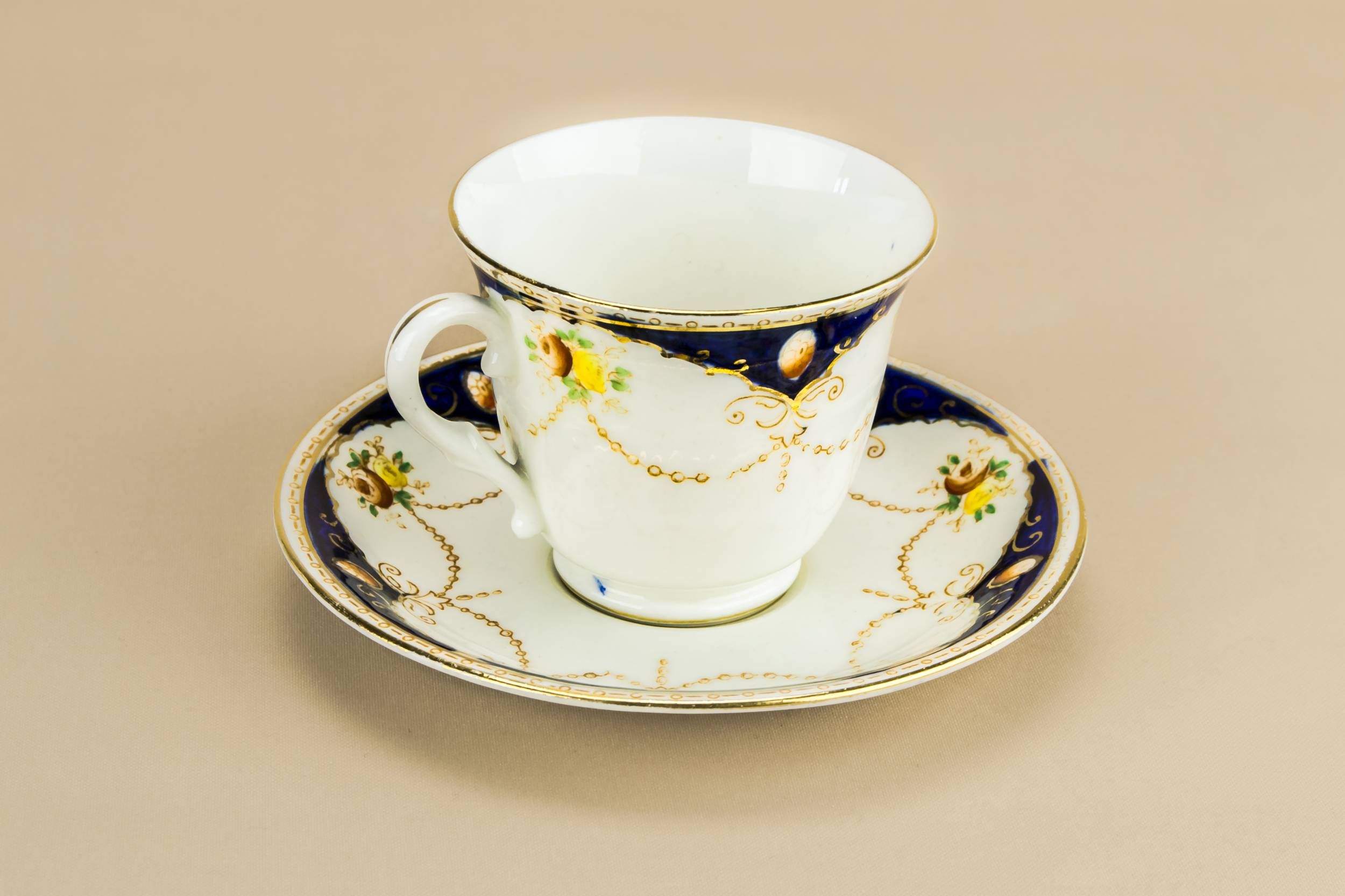 Persons Neo-classical Antique — Flow blue coffee set for 5 2