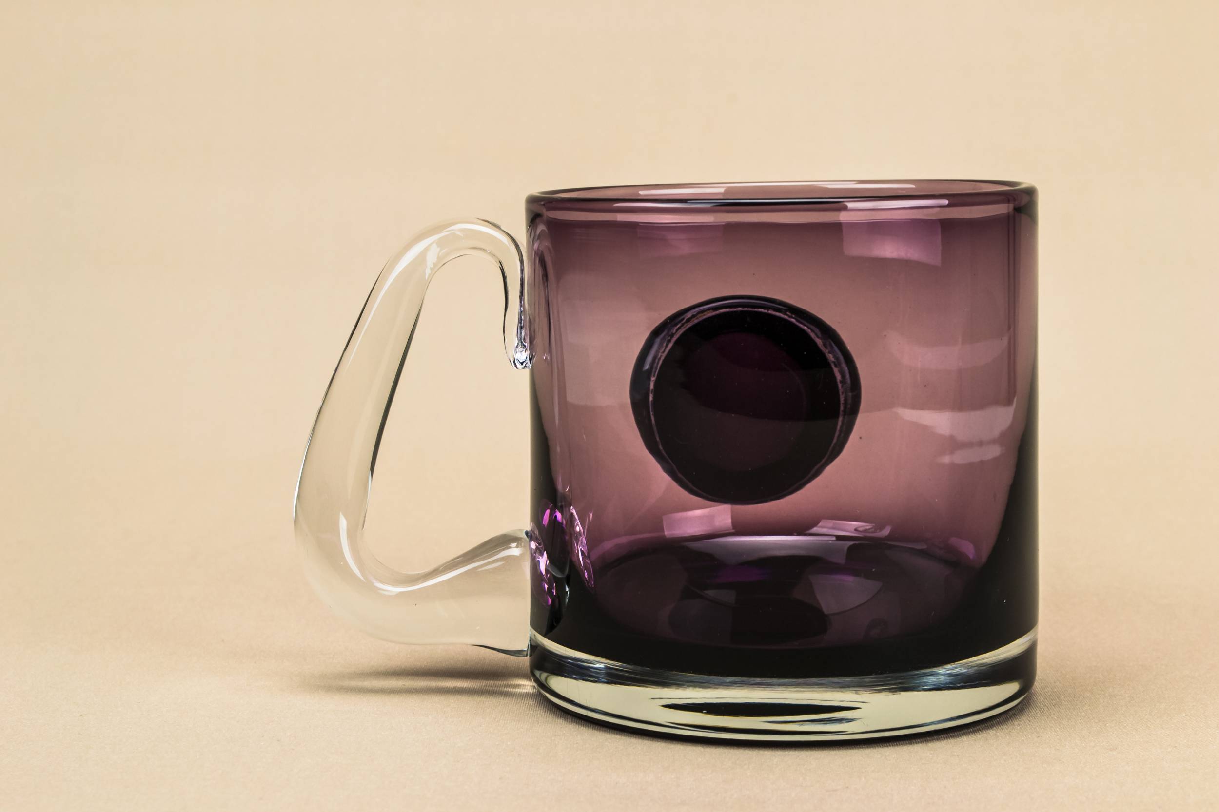 Vintage Purple Punch — Purple glass beer mug 1