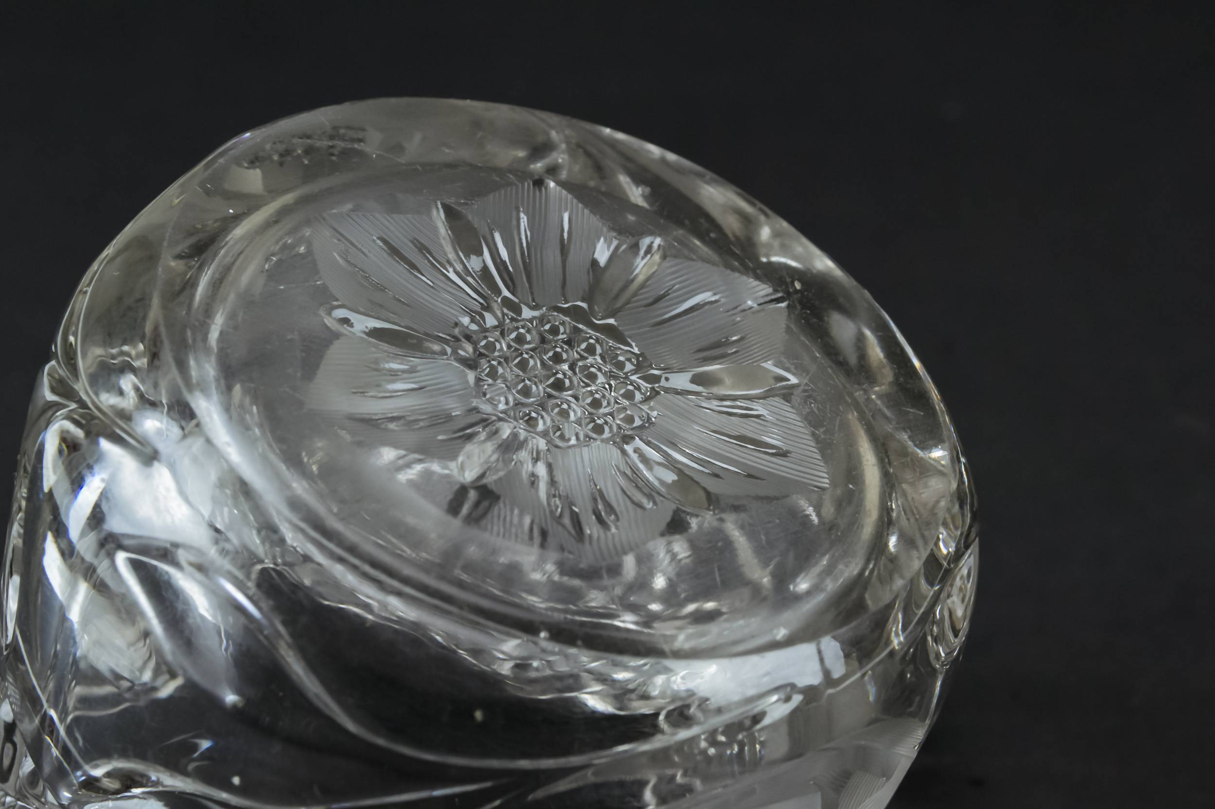 Glass Antique Roses — Cut glass creamer 3