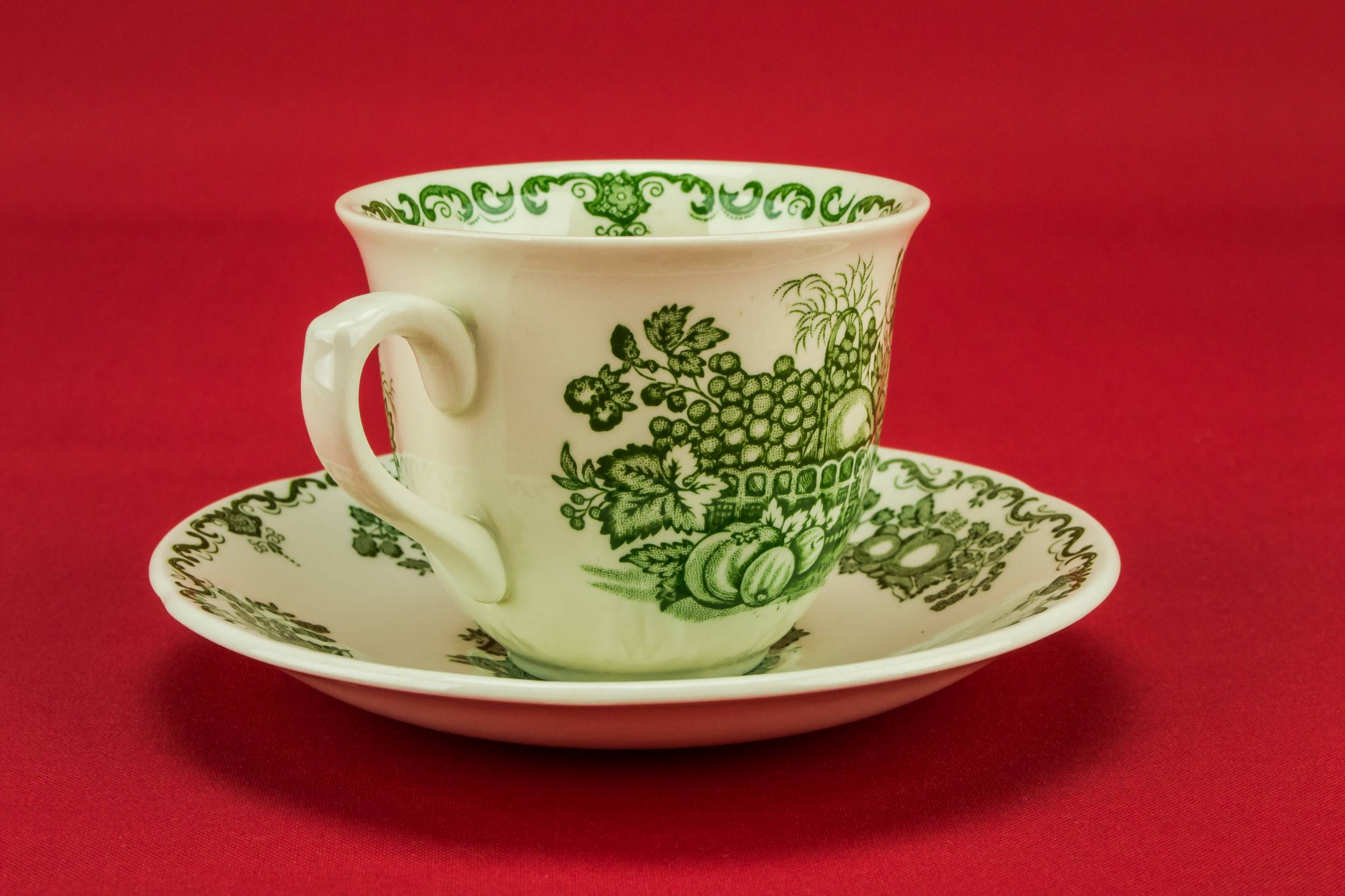 Persons Ceramic Vintage — Green tea set for 4 2