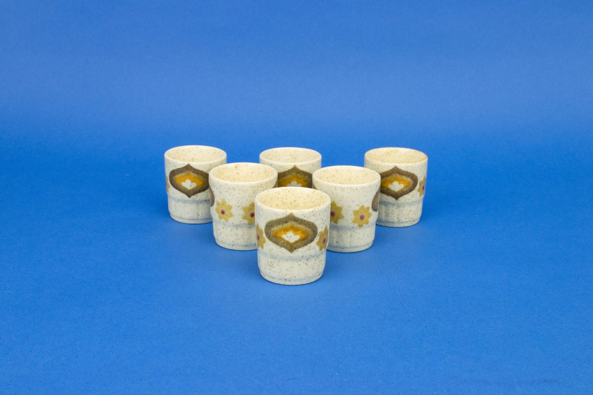 Modernist Vintage BOWLS — 6 Kalabar egg cups