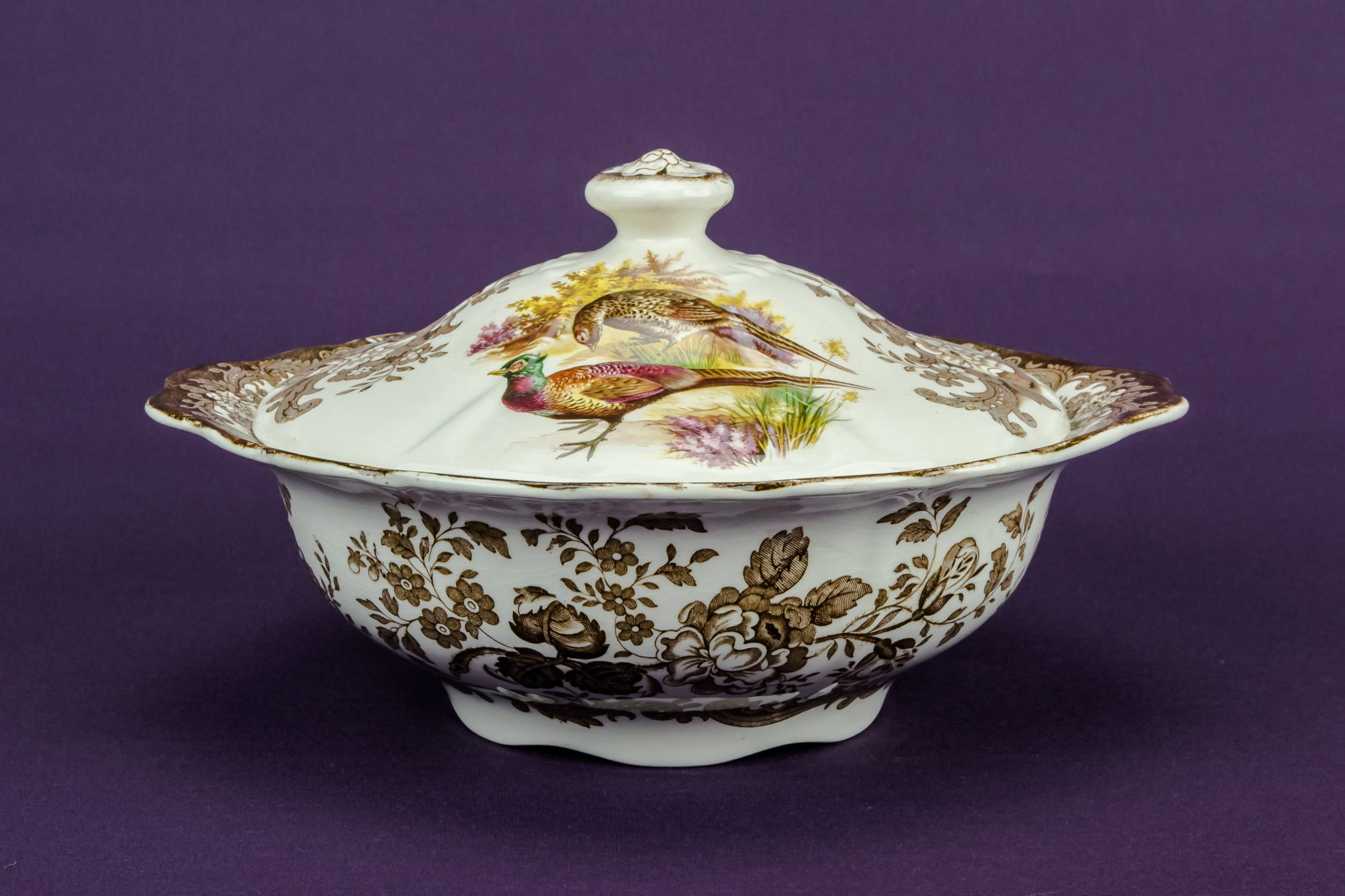 Porcelain Vintage Palissy — Serving tureen game series 2
