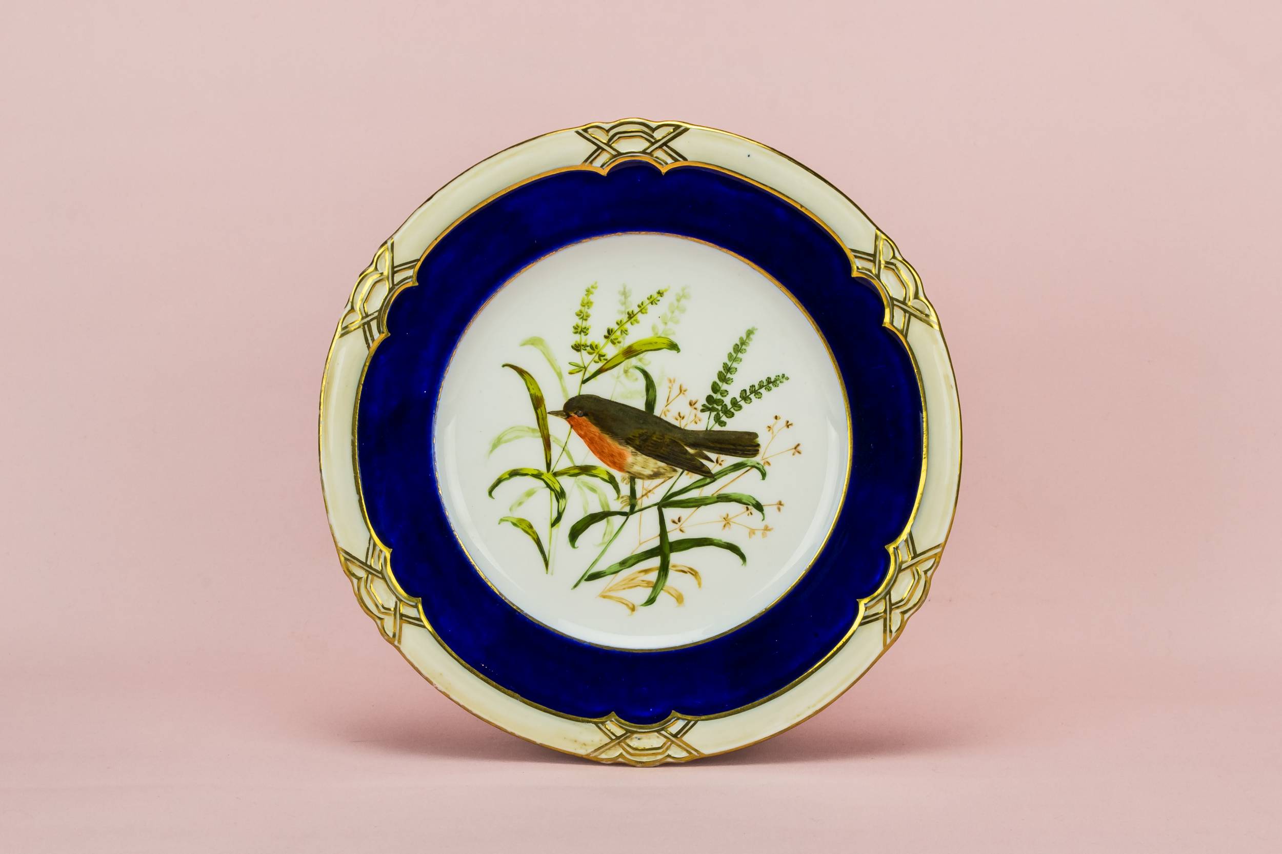 Blue And White — Flow blue serving plate