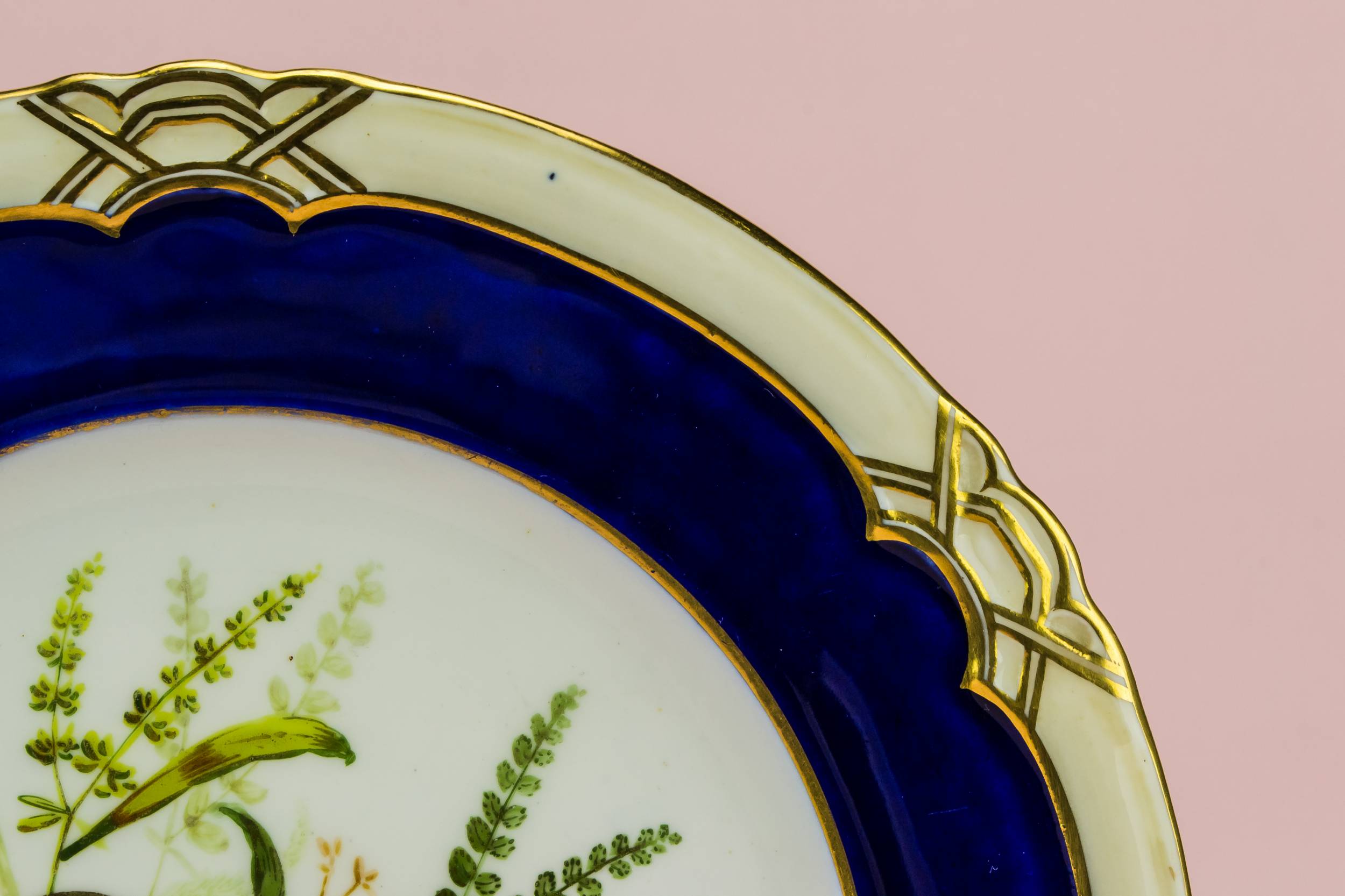 Blue And White — Flow blue serving plate 2