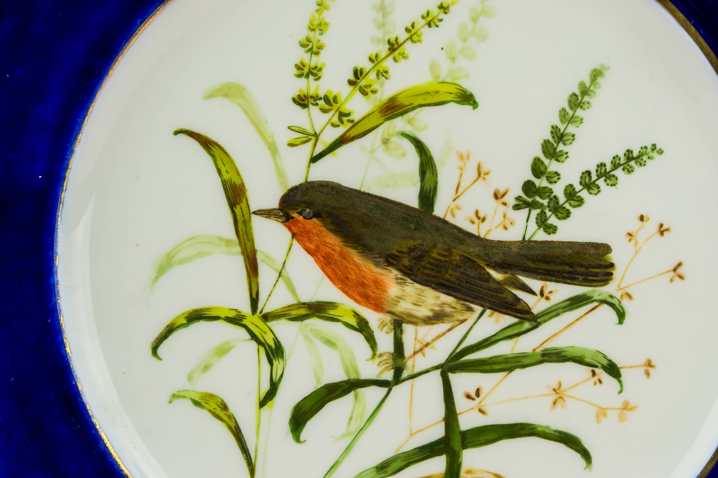 Blue And White — Flow blue serving plate 3