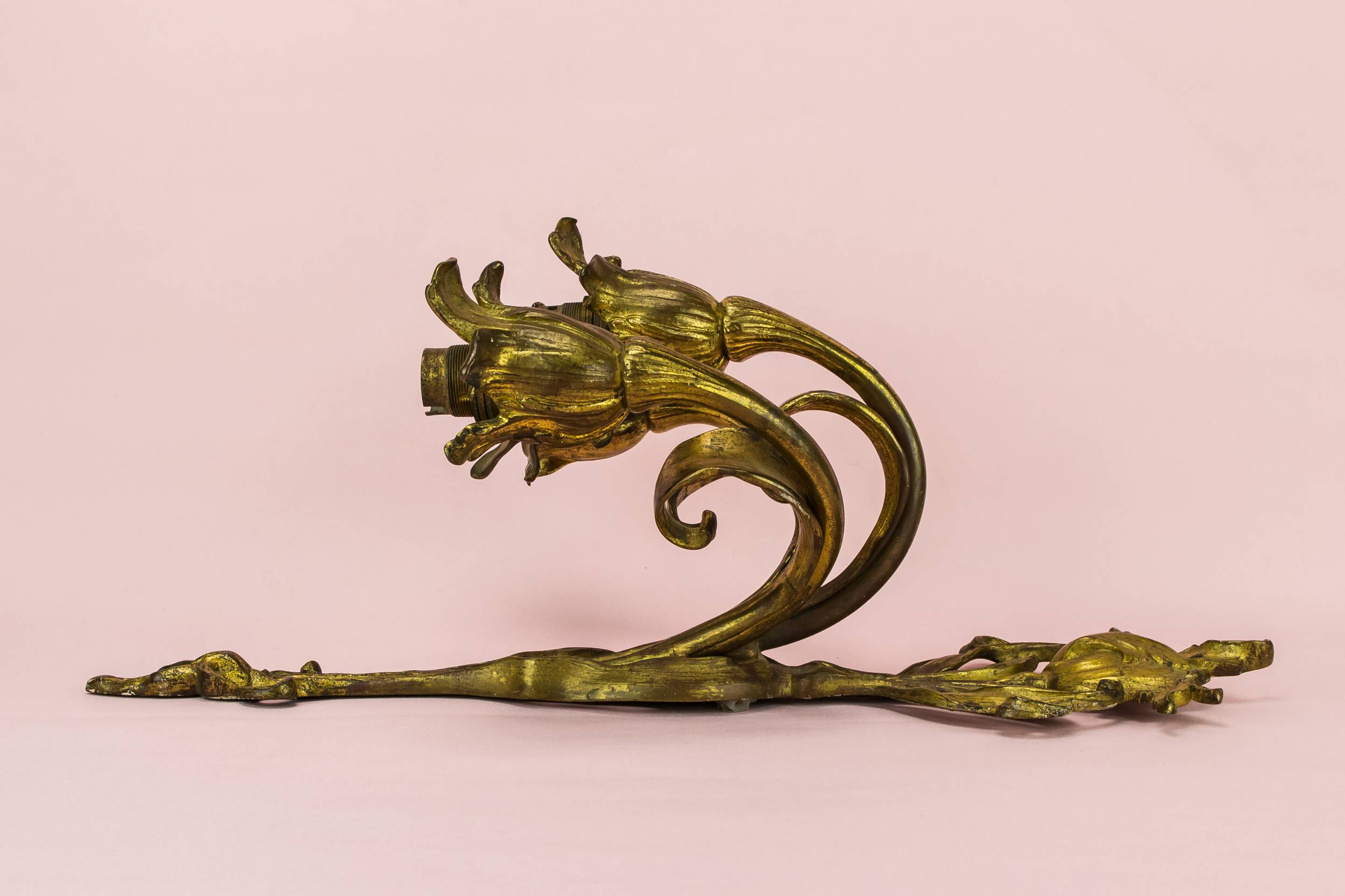 Bronze Spectacular Floral — Art Nouveau candle sconce 4