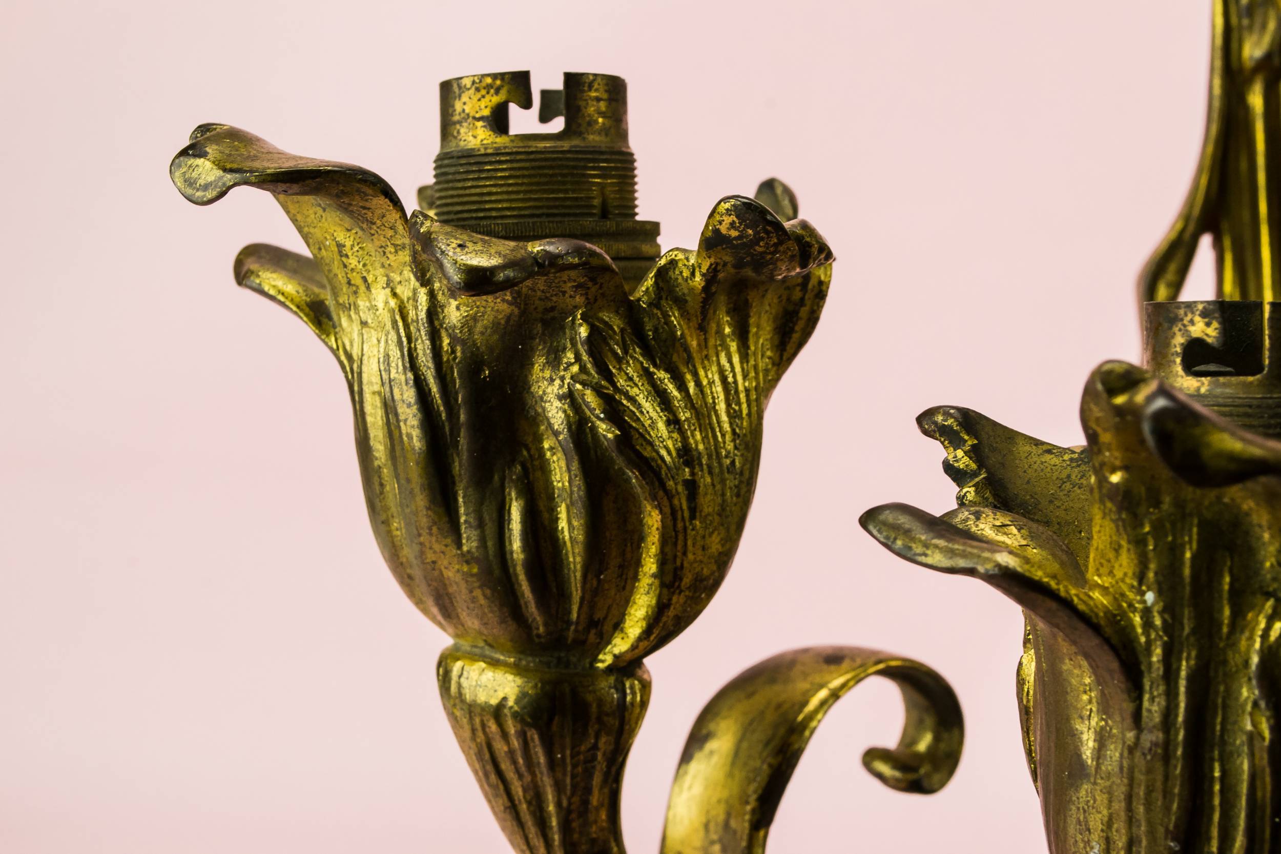 Bronze Spectacular Floral — Art Nouveau candle sconce 6