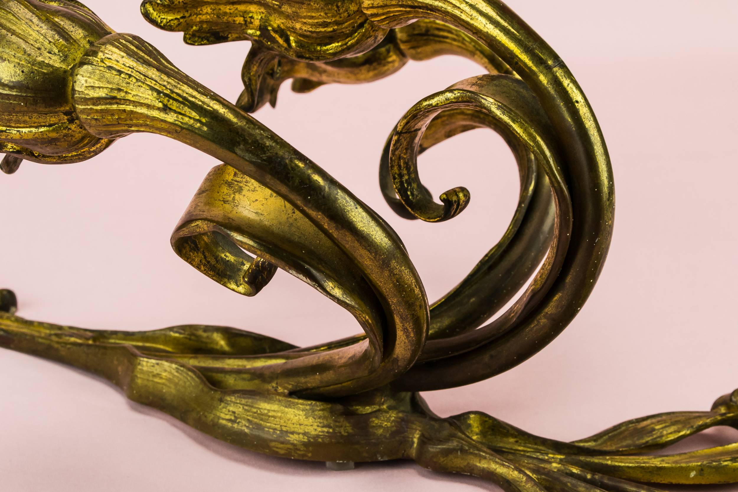 Bronze Spectacular Floral — Art Nouveau candle sconce 7