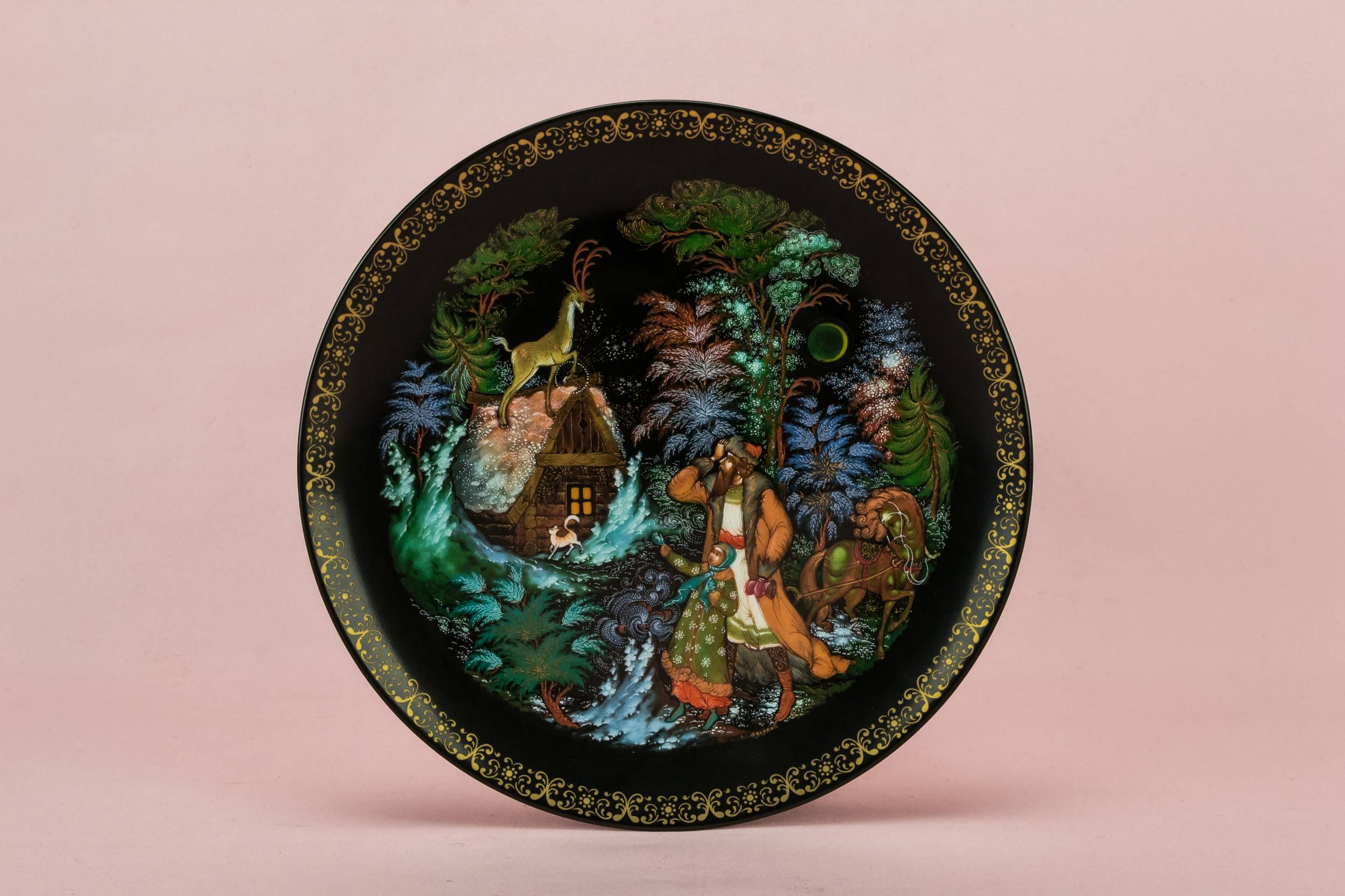 Vintage Elegant Figures — Russian fairy tale plate
