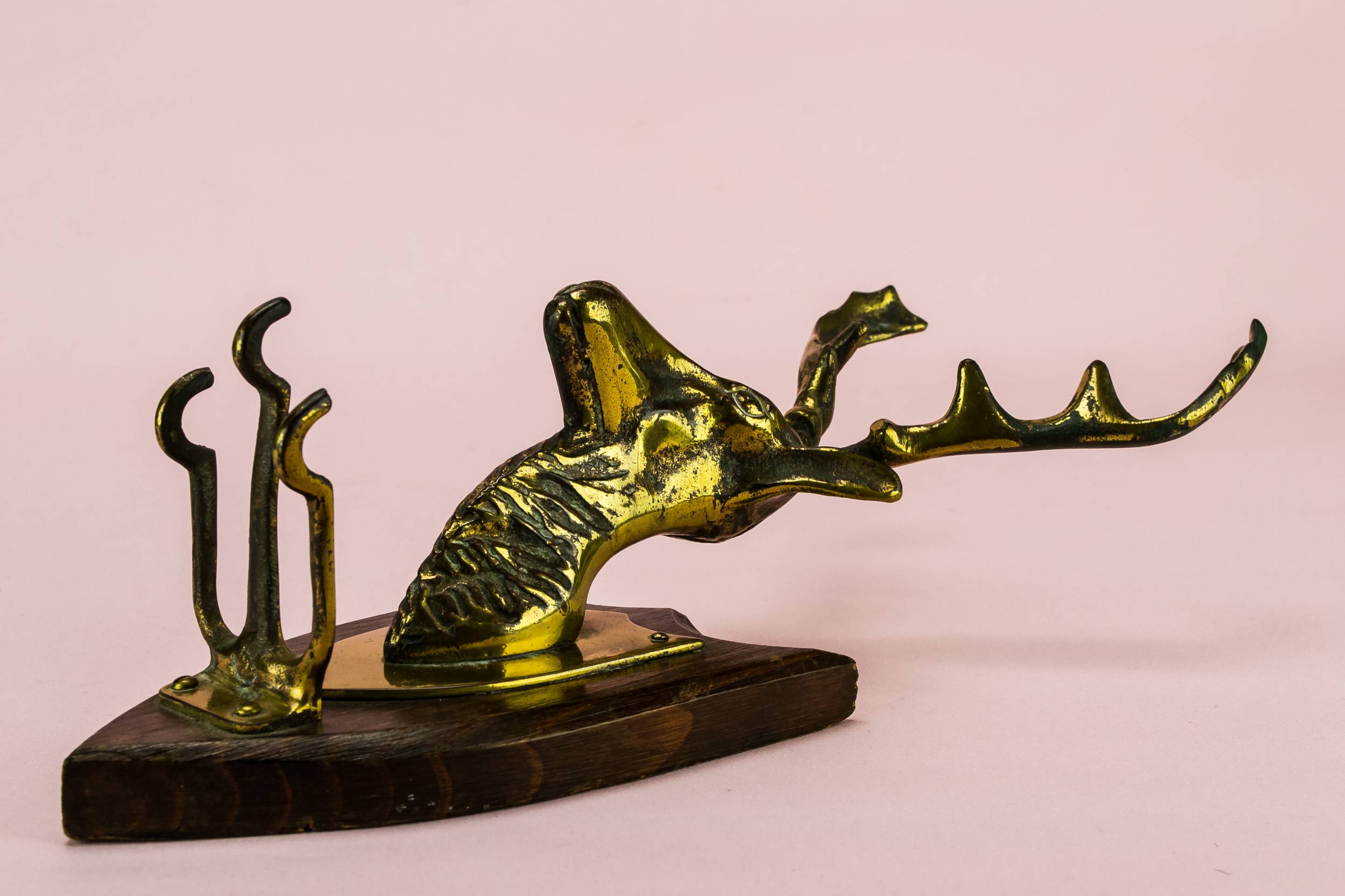 Rustic Traditional Animals — Brass coat wall hanger  1