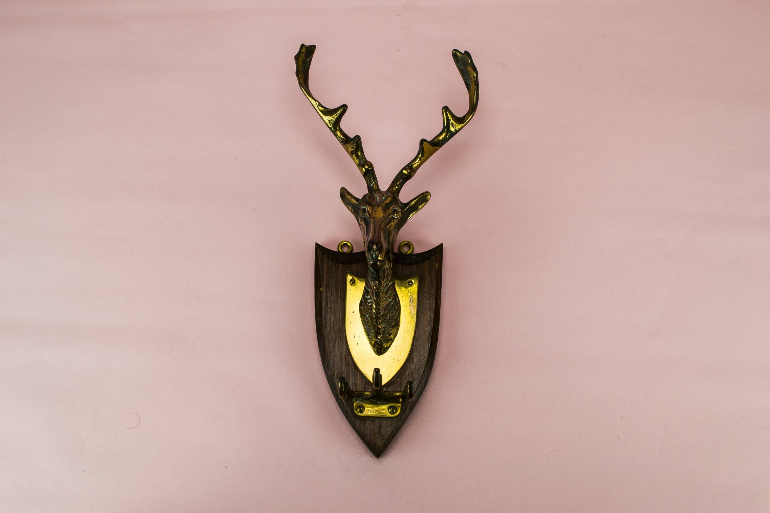 Rustic Traditional Animals — Brass coat wall hanger 