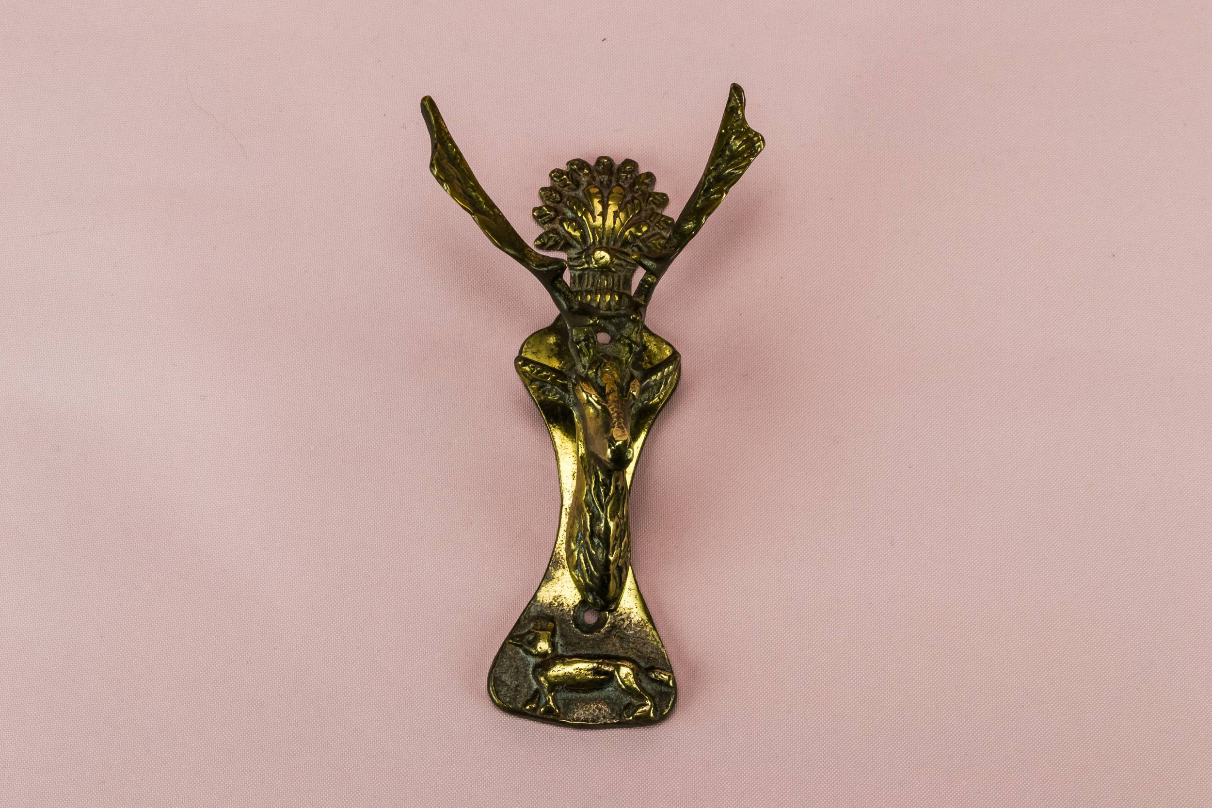 Antique Shabby Chic — Deer brass door knocker