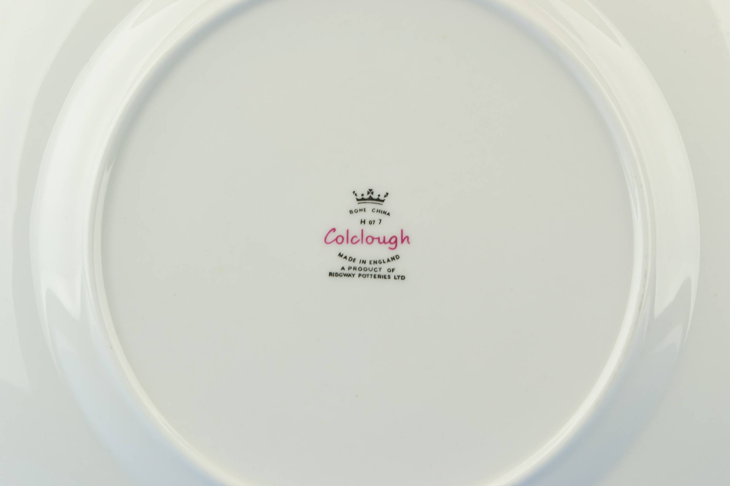 Retro Classical Floral — 6 medium pink floral plates 2