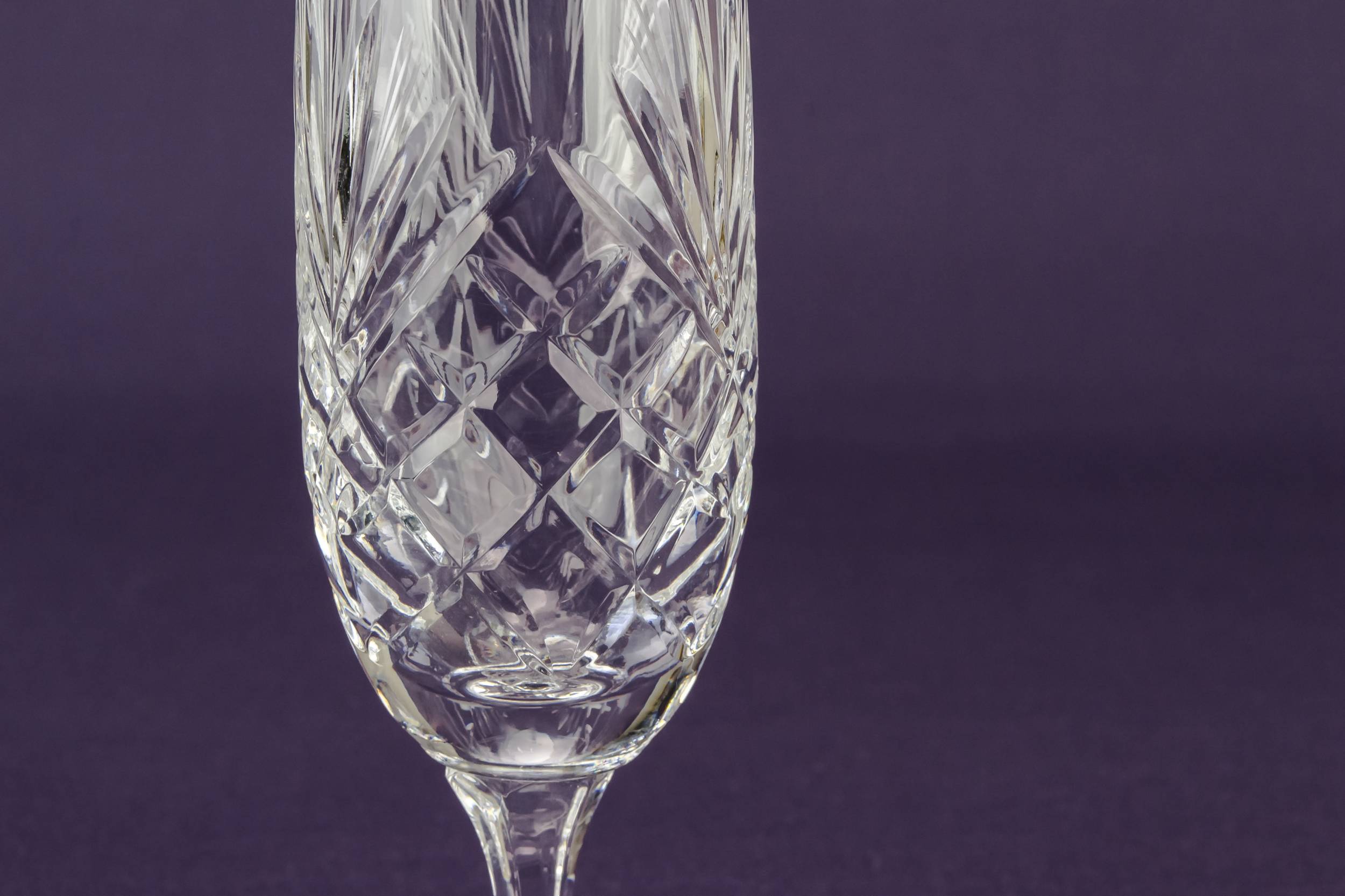 Clear Vintage Diamond — 6 champagne flutes 1