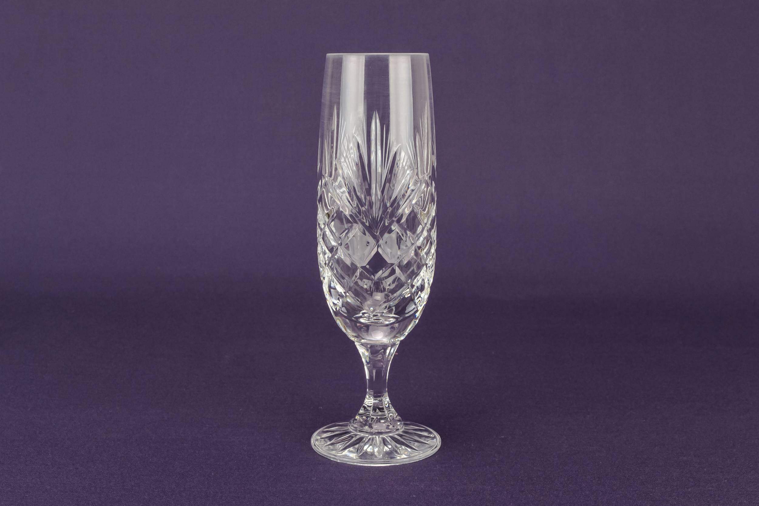 Clear Vintage Diamond — 6 champagne flutes