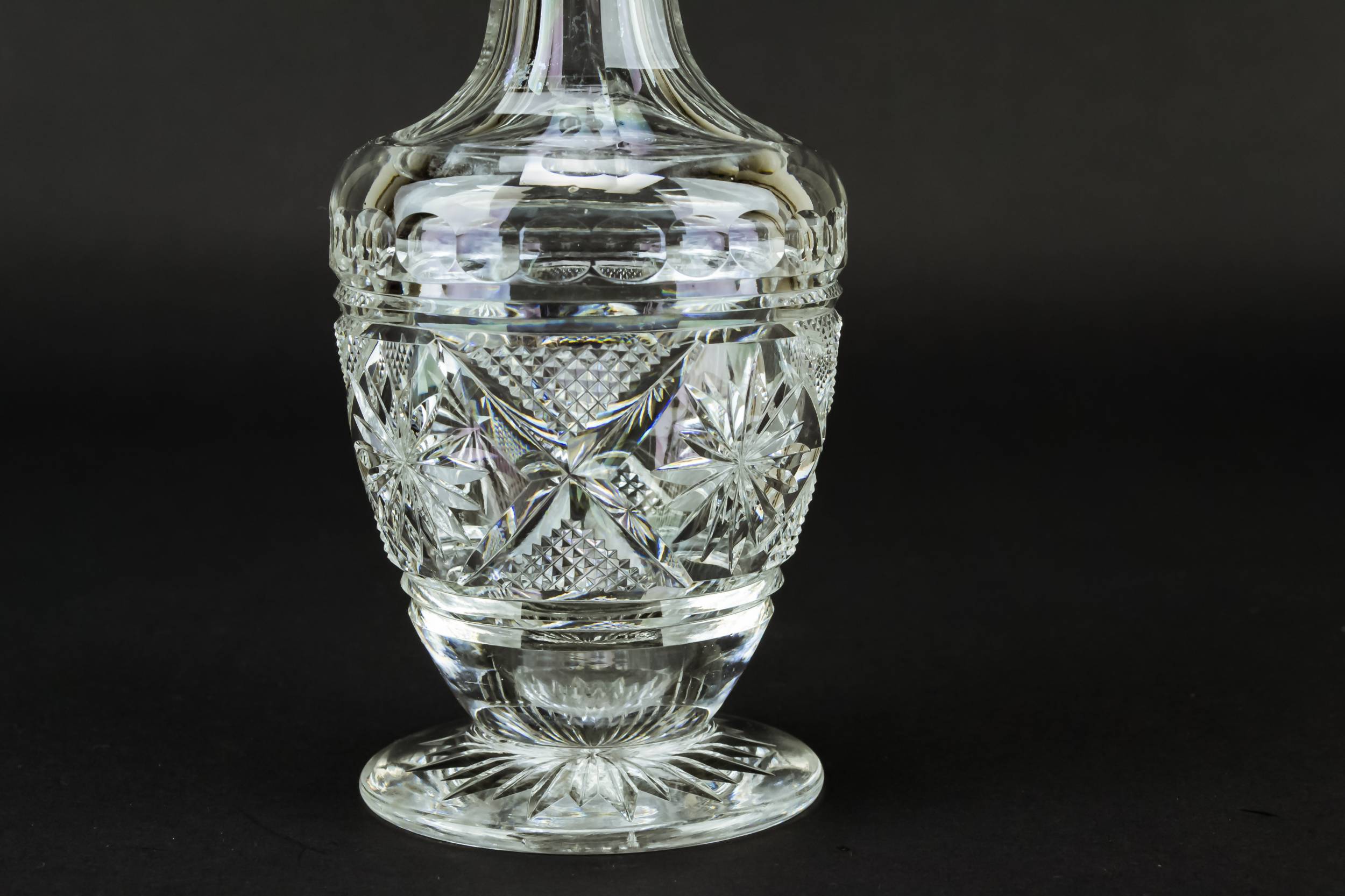 Edwardian Elegant Stars — Cut crystal oil bottle 2
